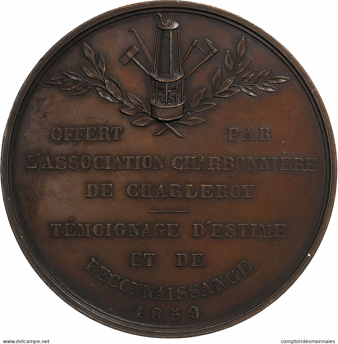 Belgique, Médaille, Félix Jochams, Estime Et Reconnaissance, 1859, Bronze - Otros & Sin Clasificación