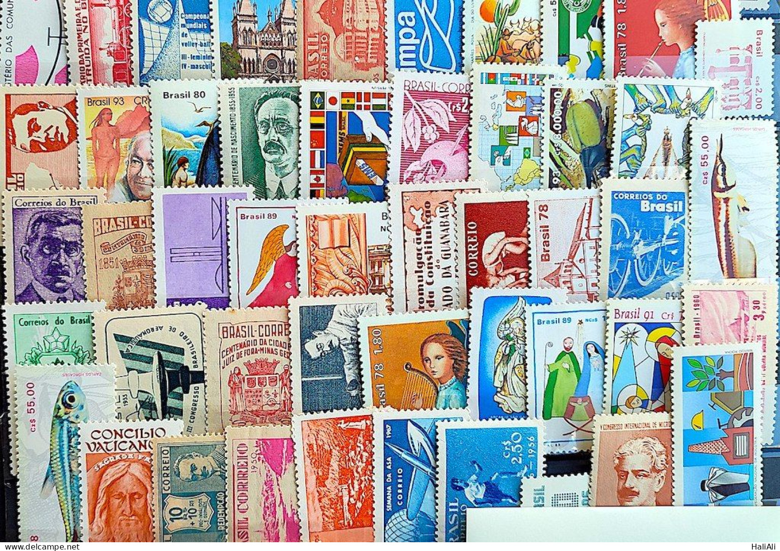 L1C Lots Of Brazil Stamps 100 Units Mint - Collezioni & Lotti