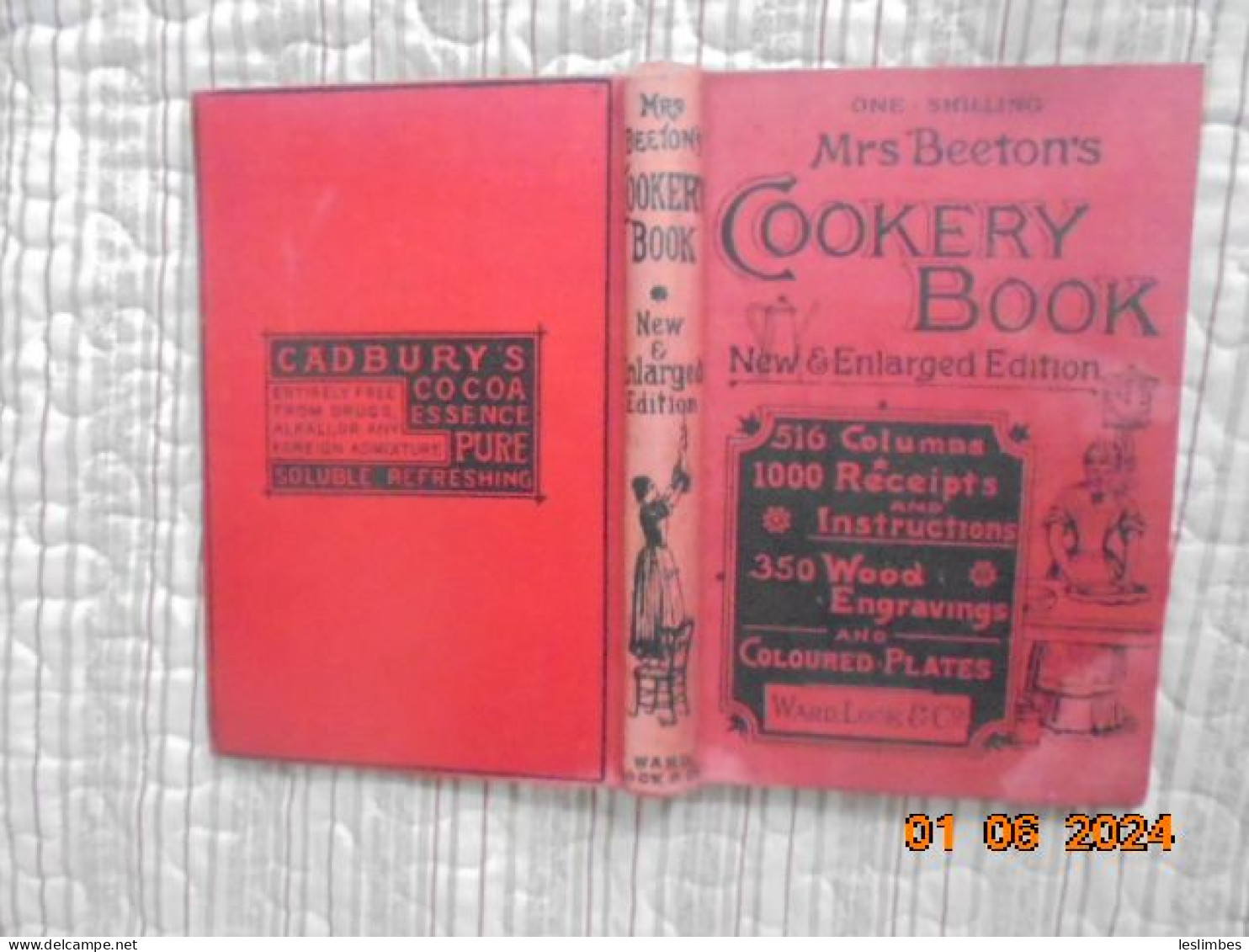 Mrs Beeton's Cookery Book And Household Guide. 1898 New & Enlarged Edition. 516 Columns, 1000 Receipts And Instructions - Basic, General Cooking