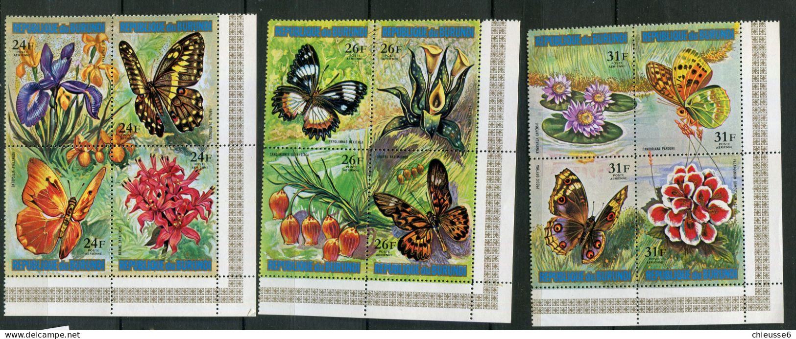 Burundi ** N° 553 à 576 - Fleurs Et Papillons - Unused Stamps