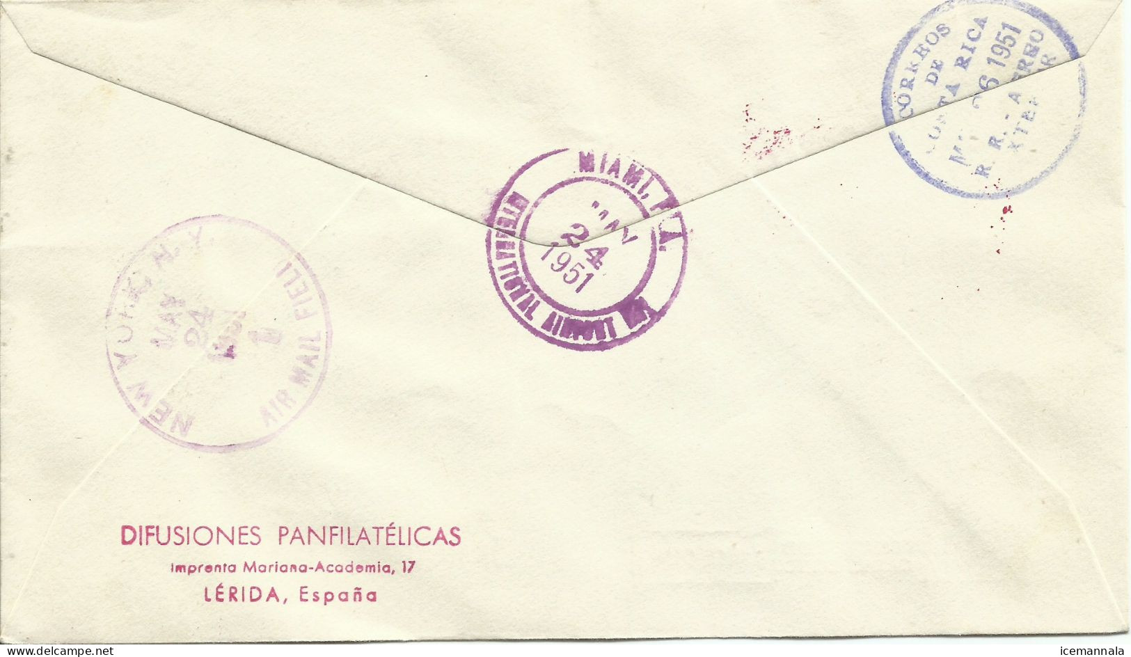 ESPAÑA,  CARTA  CONMEMORATIVA  ISABEL  LA CATOLICA ,   AÑO  1951 - Lettres & Documents