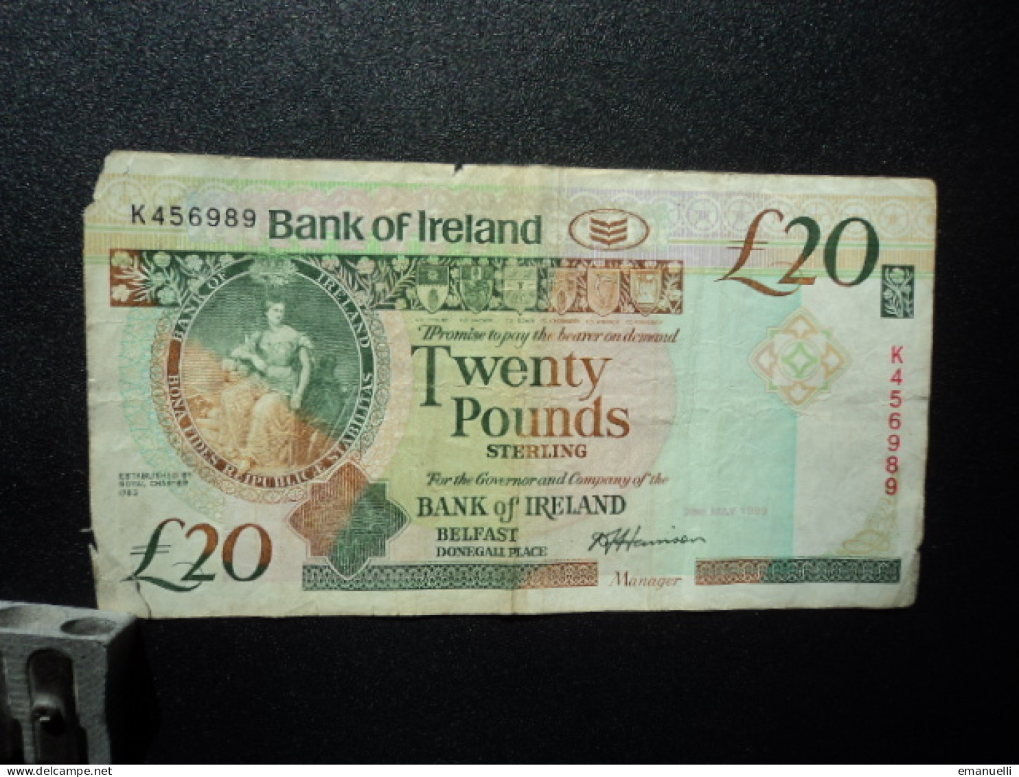 IRLANDE DU NORD * : BANK OF IRELAND : 20 POUNDS   28.5.1993   P 72c     B+ - 20 Pounds