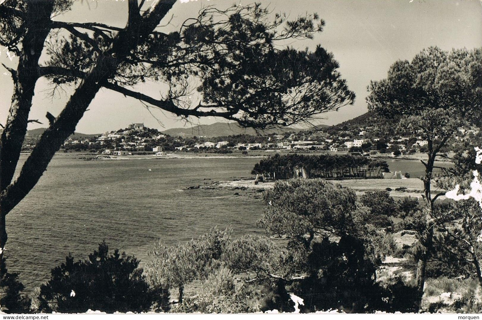55366. Postal SAN ANTONIO ABAD (Baleares) 1955. Vista De Santa Eulalia Del Rio, Ibiza - Storia Postale