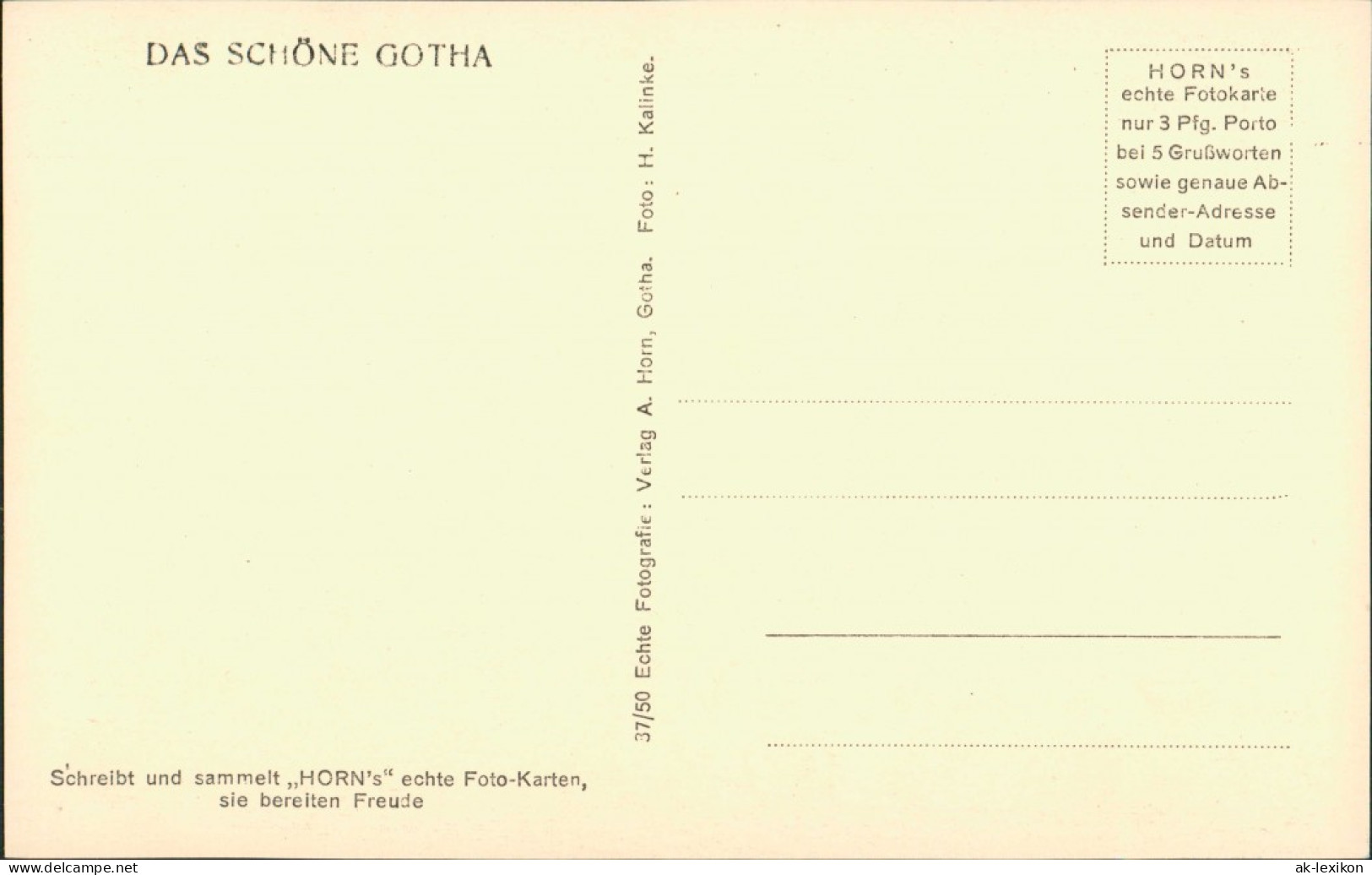 Gotha Schloß Friedenstein Thronsaal Innenansicht Horn-Karte 1940 - Gotha