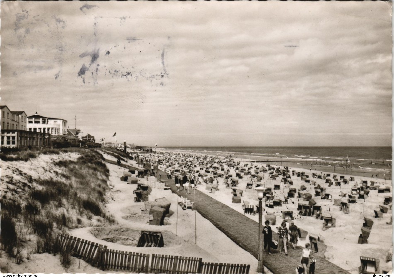 Ansichtskarte Wangerooge Meer Strand U. Promenade 1965 - Wangerooge