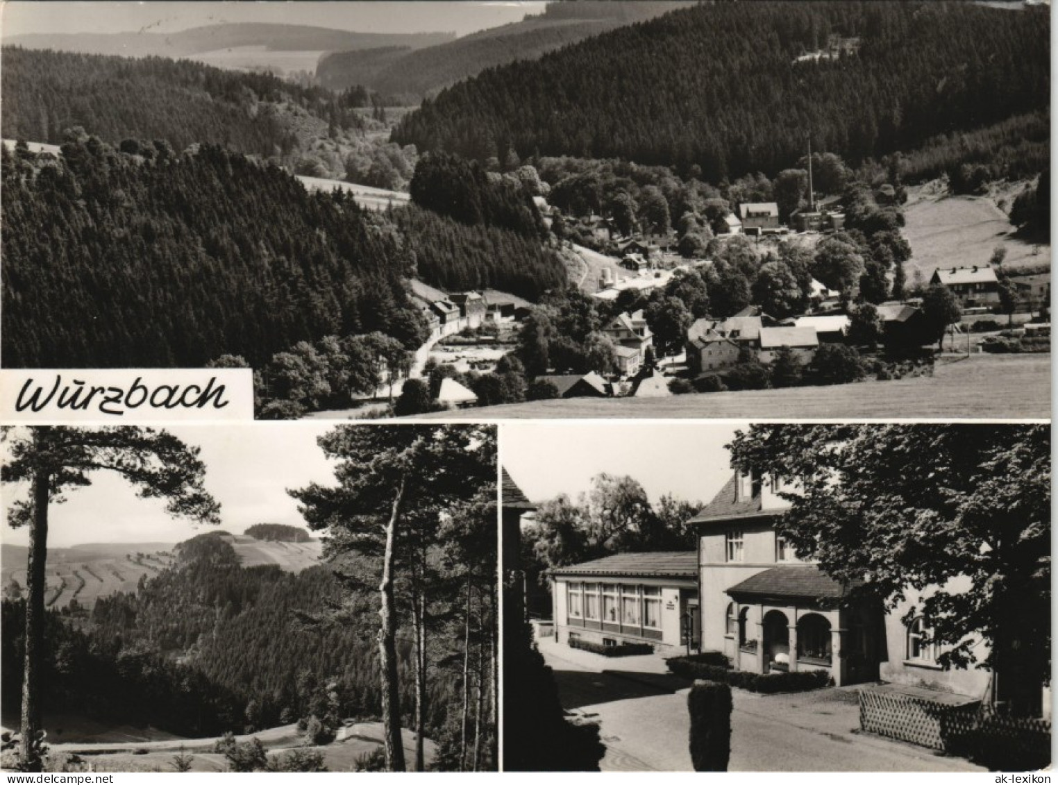 Wurzbach Mehrbildkarte Mit Ortsnansichten Panorama-Ansichten 1977 - Wurzbach