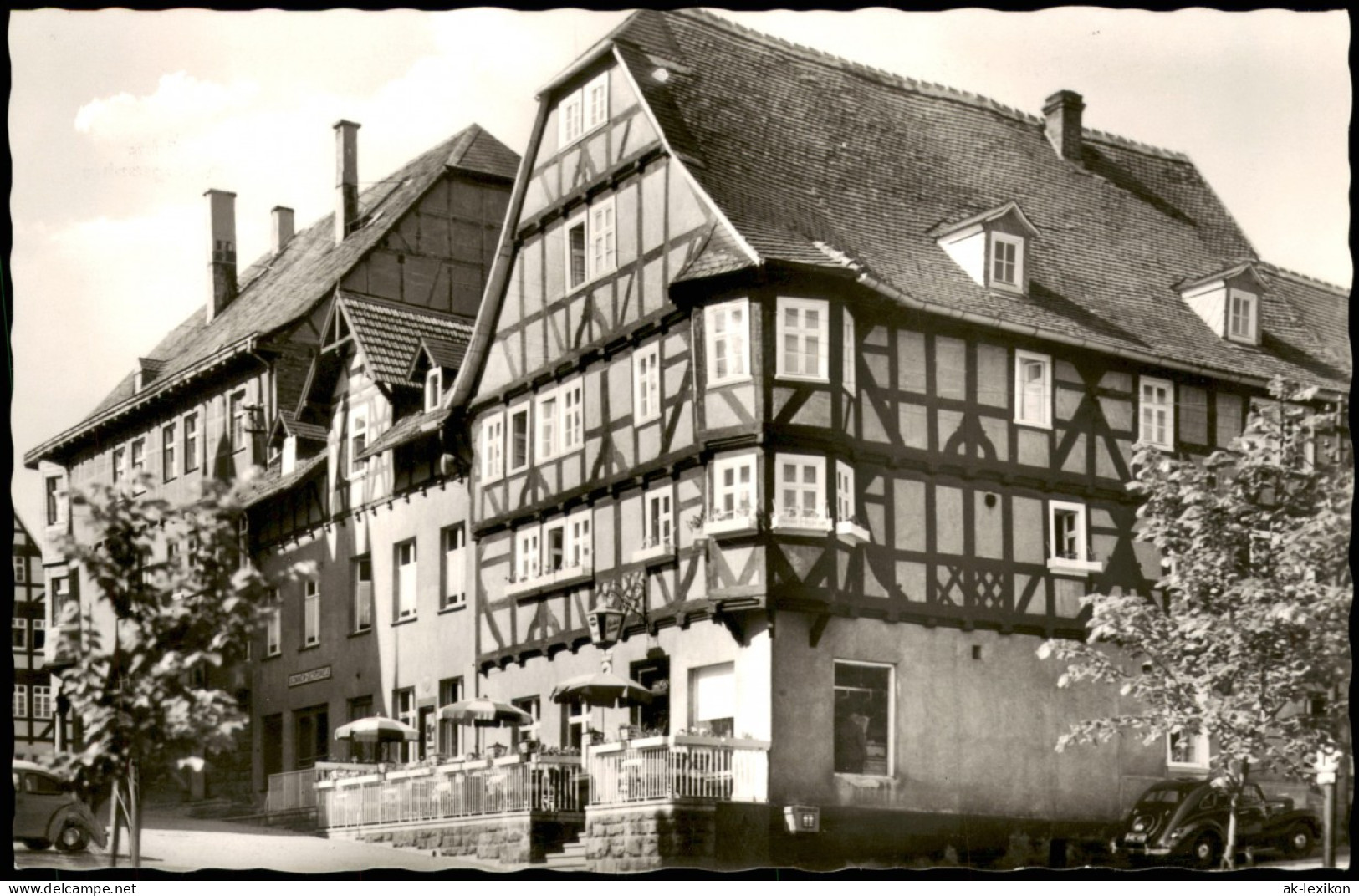 Ansichtskarte Frankenberg (Eder) Strassen Partie Am Hotel Sonne 1960 - Frankenberg (Eder)