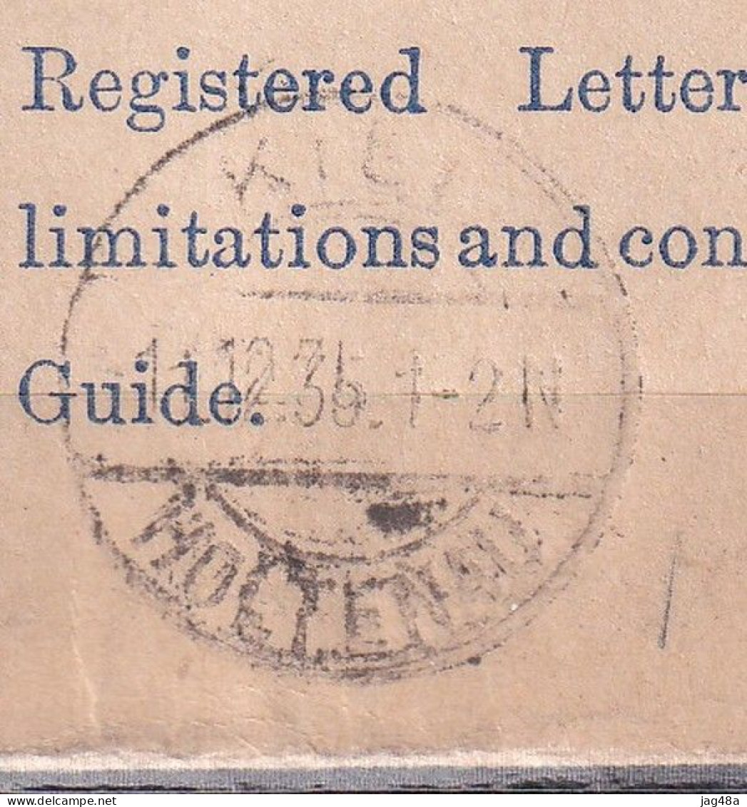 UNITED KINGDOM. 1935/Methil, Registered-Letter, Uprated Postal Statonery Envelope. - Covers & Documents