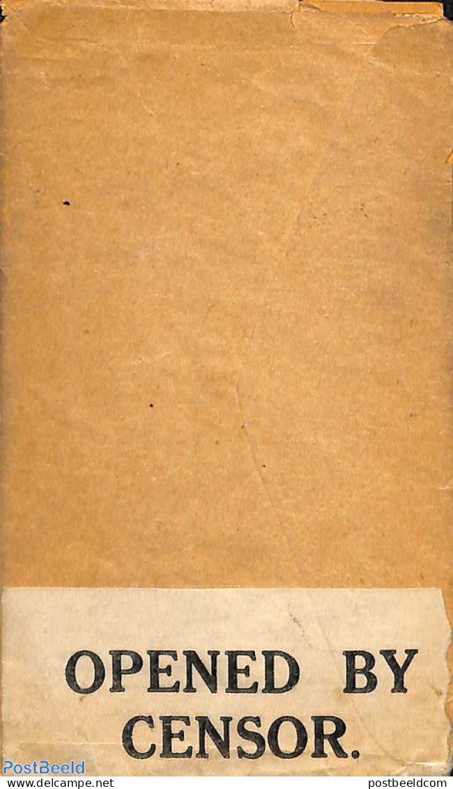 Great Britain 1918 Censored Letter, Including Letter, From England, Postal History - Covers & Documents