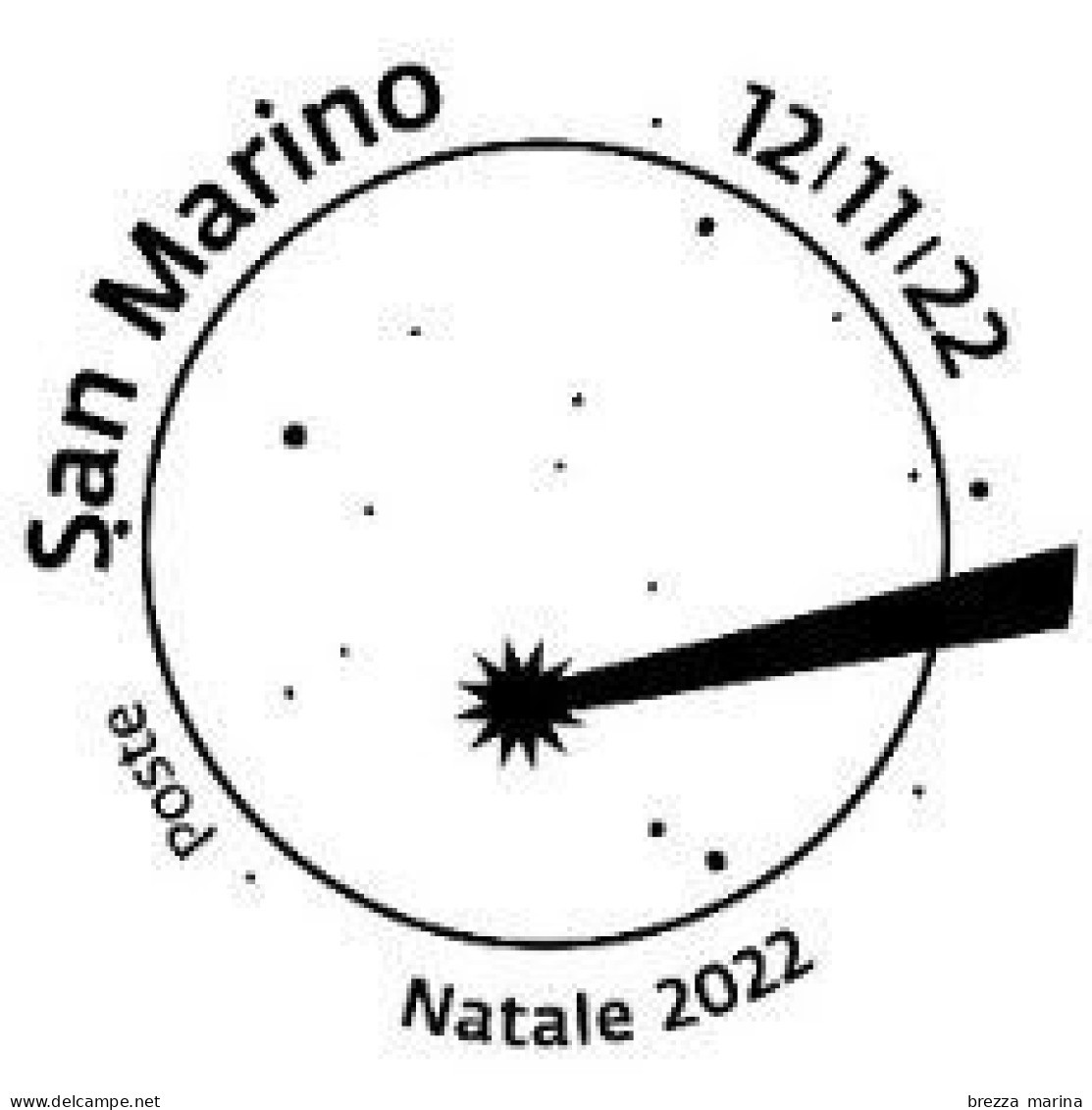 SAN MARINO - Usato - 2022 - Natale - Montagna E Stella Cometa In Campo Blu - 1.20 - Gebraucht