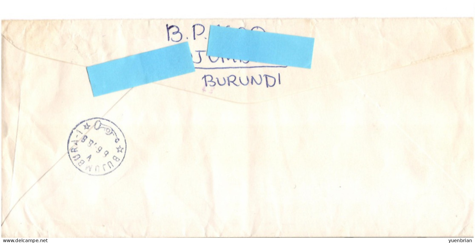 Burundi 1968, Crocodile, Elephant, Circulated Cover To USA - Eléphants