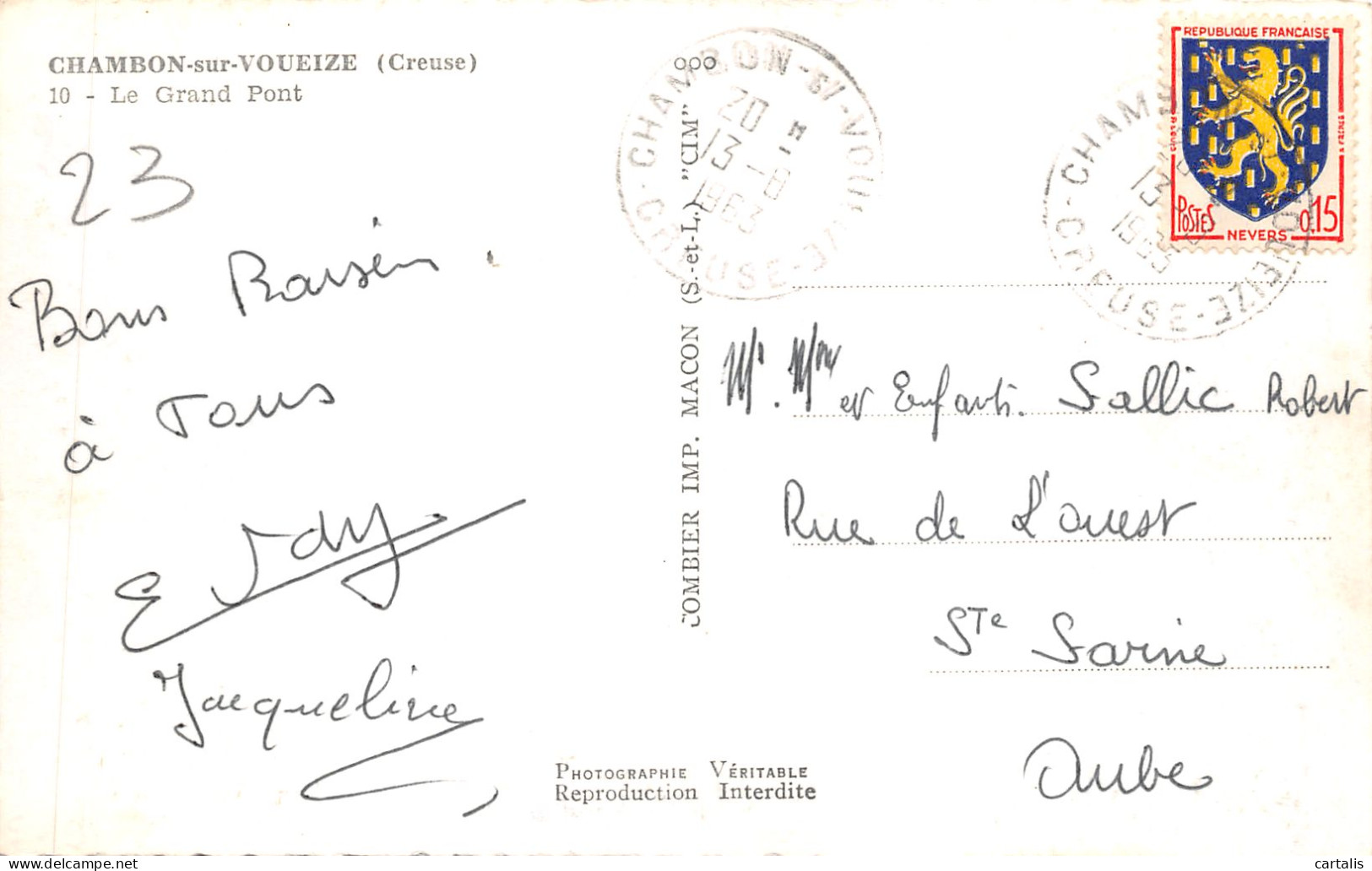 23-CHAMBON SUR VOUEIZE-N°4504-E/0005 - Chambon Sur Voueize