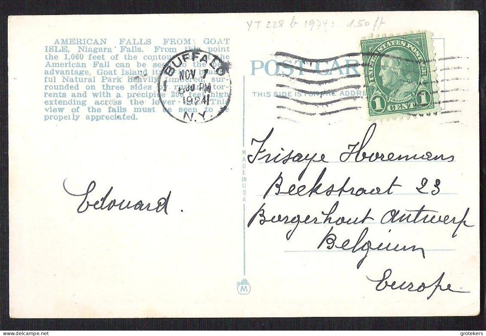 USA 5 Different Postcards Sent Around 1922 To Belgium By The Belgian Billiard Champ Eduard Horemans  - Collections & Lots