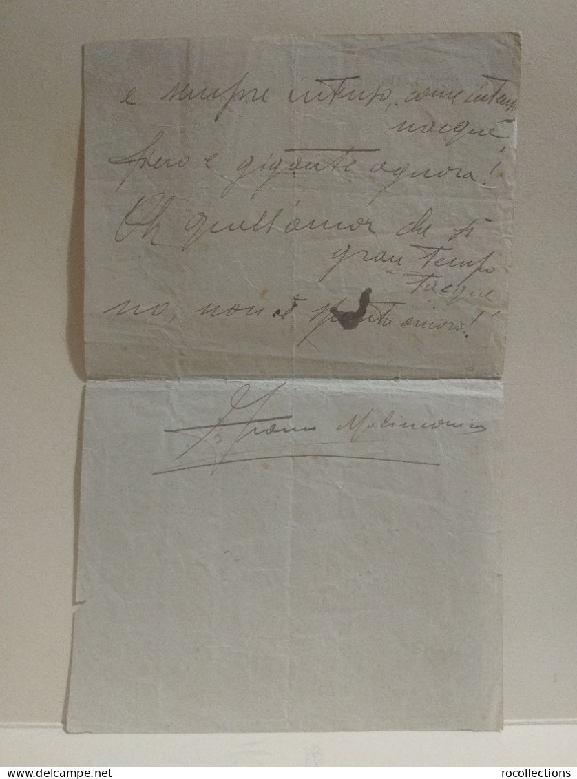 Italia 3 Poesie Manoscritti Francesco Malinconico LECCE 1918. Carta Del Giornale AZIONE PUGLIESE. - Politicians  & Military