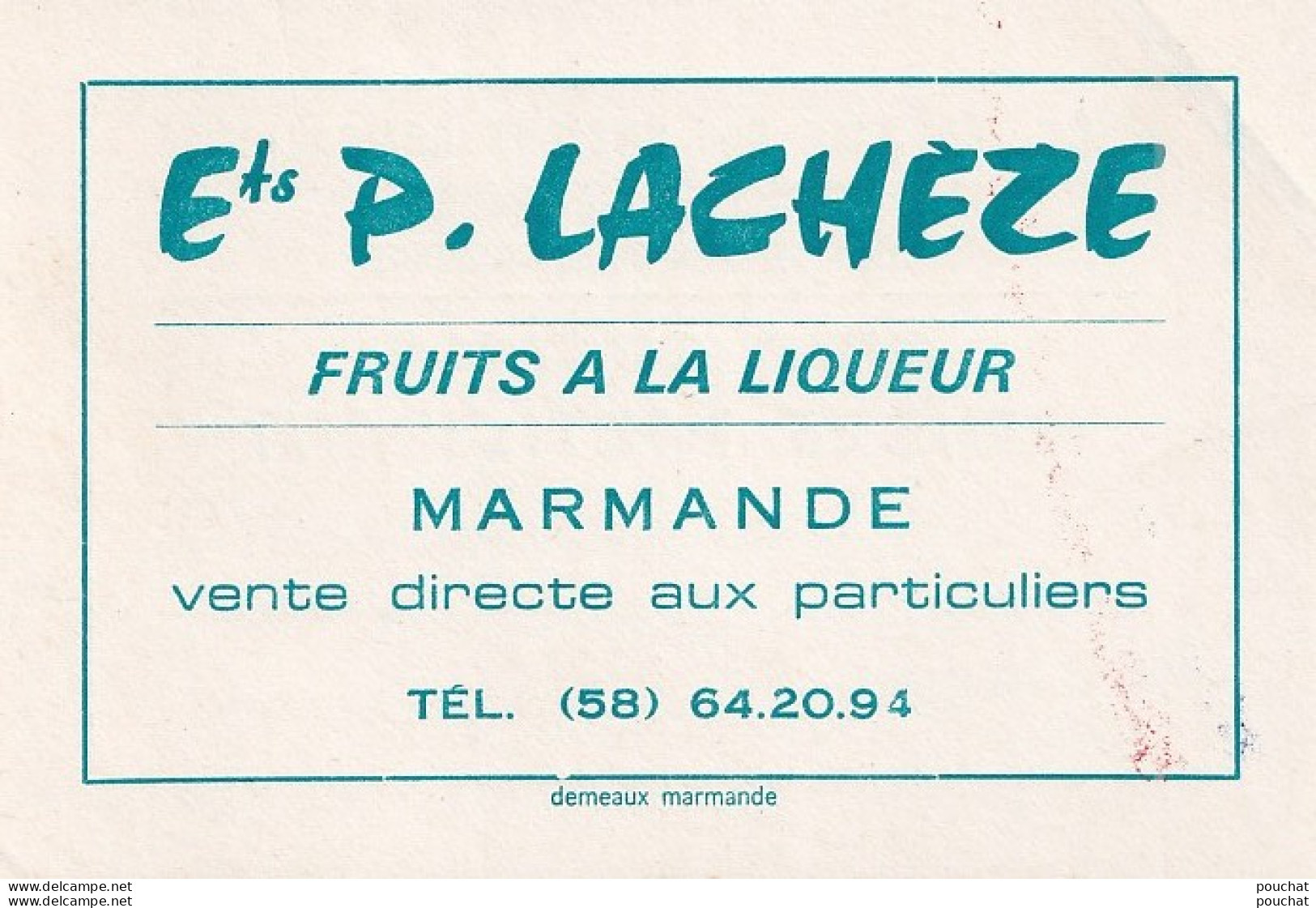 MEILHAN SUR GARONNE -VICTIMES DE GUERRE - ANCIENS COMBATTANTS + PUB FRUITS LIQUEUR ETS P.LACHEZE MARMANDE  - 2 SCANS - Cartes De Membre