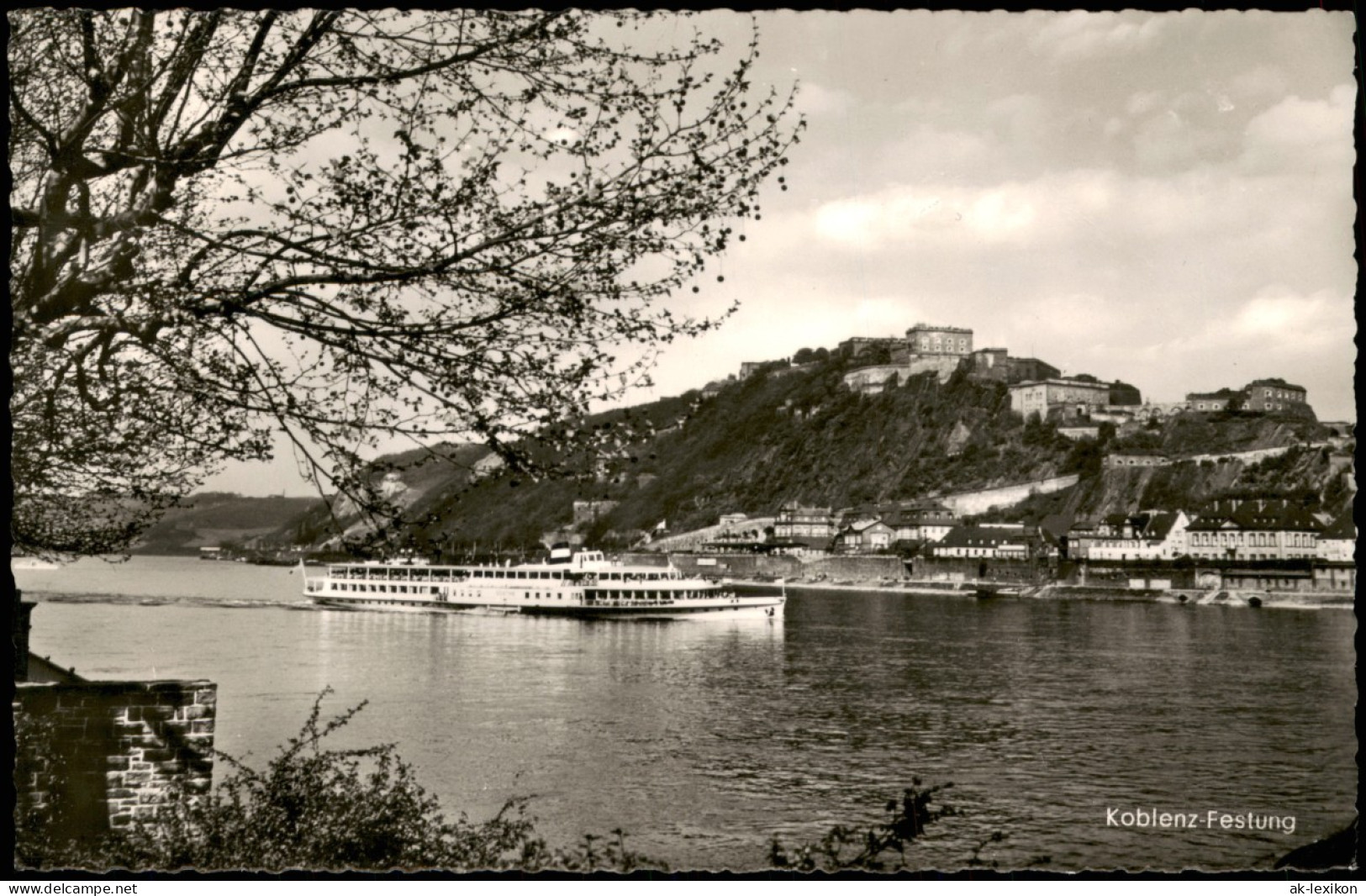 Ansichtskarte Koblenz-Lohsa Łaz Festung Und Rheindampfer 1961 - Lohsa