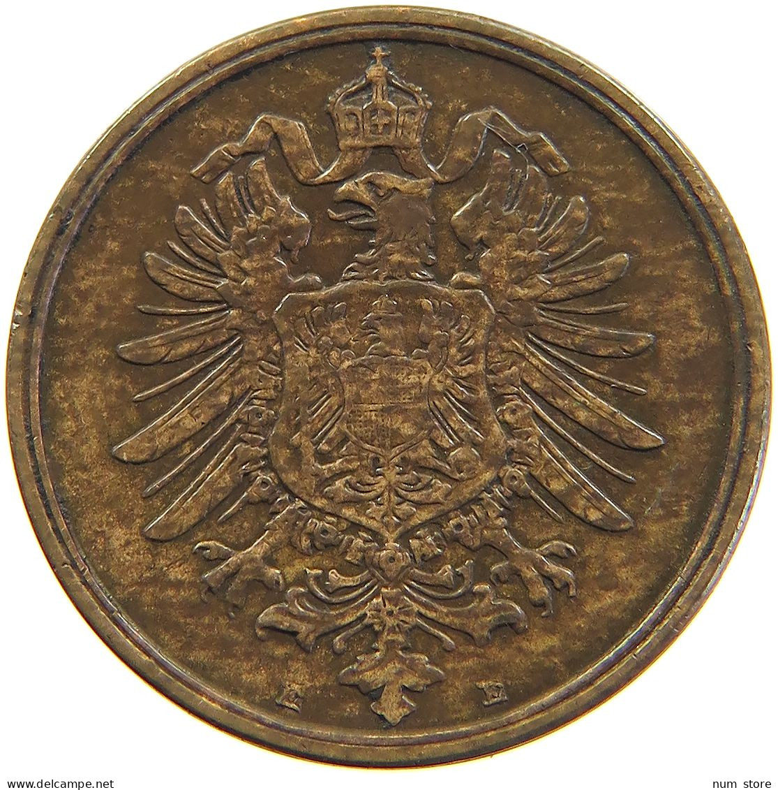 GERMANY EMPIRE 2 PFENNIG 1876 E #t036 0179 - 2 Pfennig