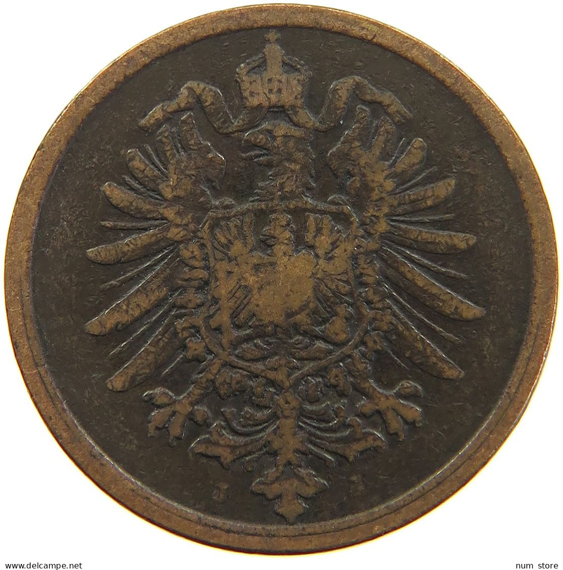 GERMANY EMPIRE 2 PFENNIG 1875 J #s109 0951 - 2 Pfennig