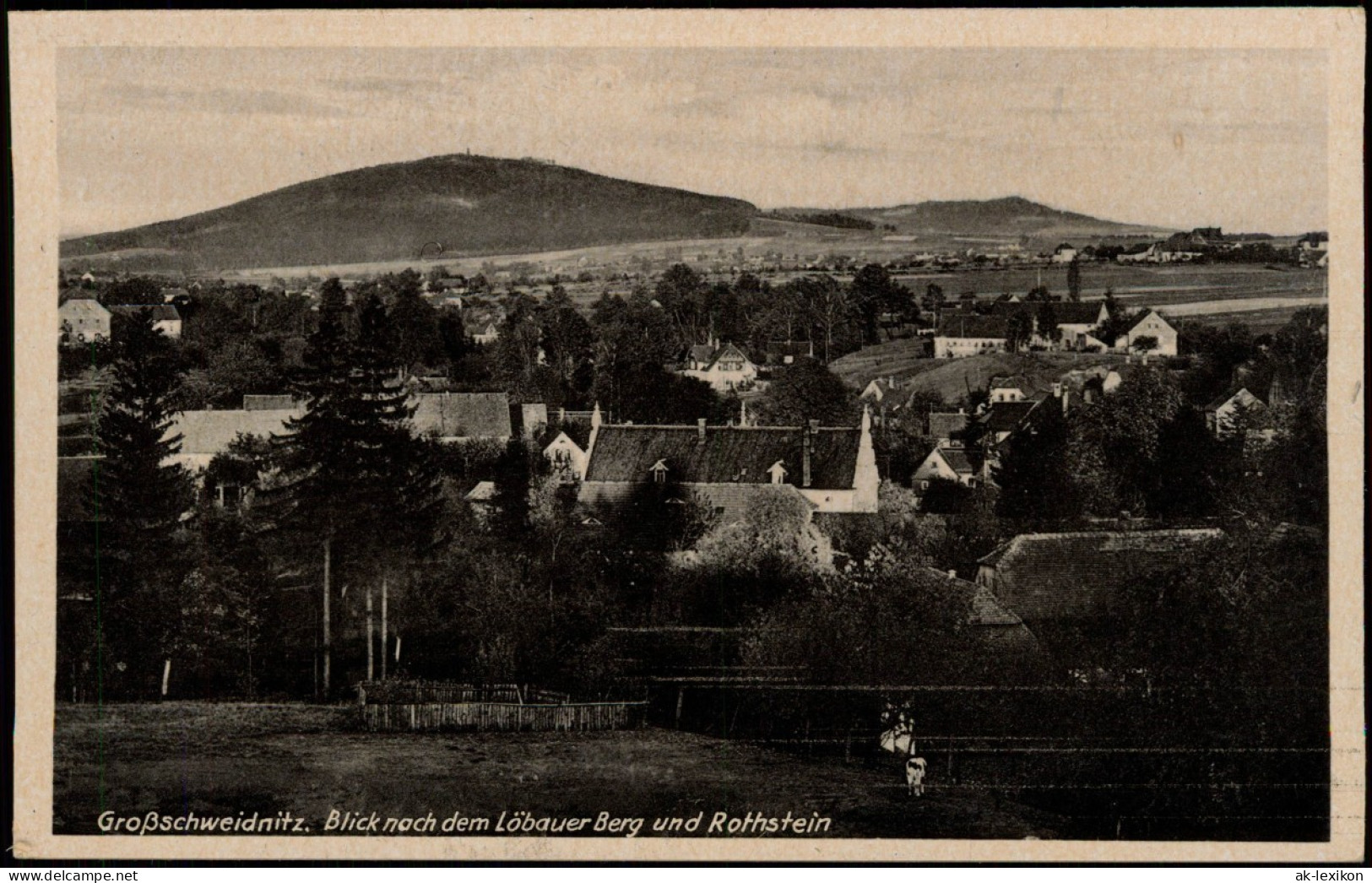 Großschweidnitz (OL) Swóńca Blick Nach Dem Löbauer Berg Und Rothstein 1931 - Grossschweidnitz