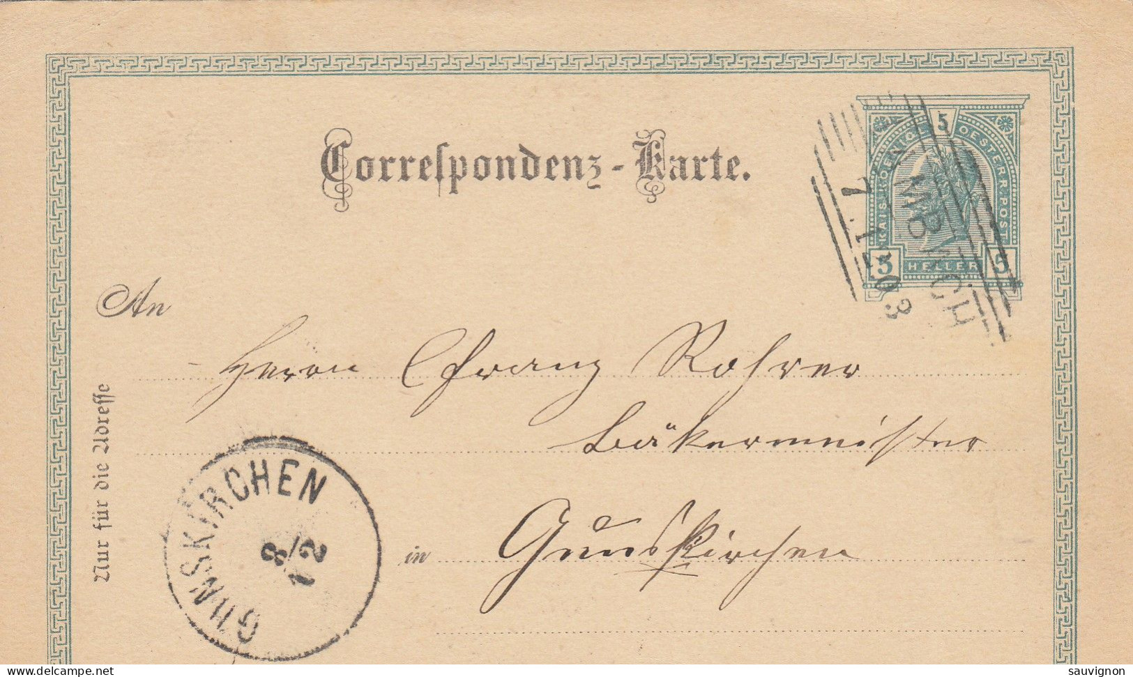 LAMBACH. 3 Postkarten (Ganzsachen) Mit Verschiedenen Lambach-Abstempelungen 1895-1903 - Briefkaarten