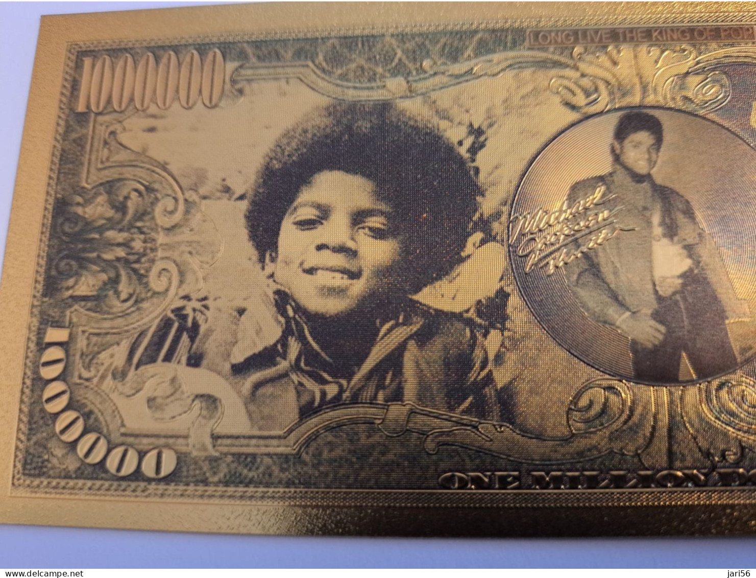 BANKNOTE / GOLDFOIL BILJET / MICHAEL JACKSON  /  $100.0000- / SOUVENIR BILJET / UNC ** Goldfoil 041 ** - Andere & Zonder Classificatie