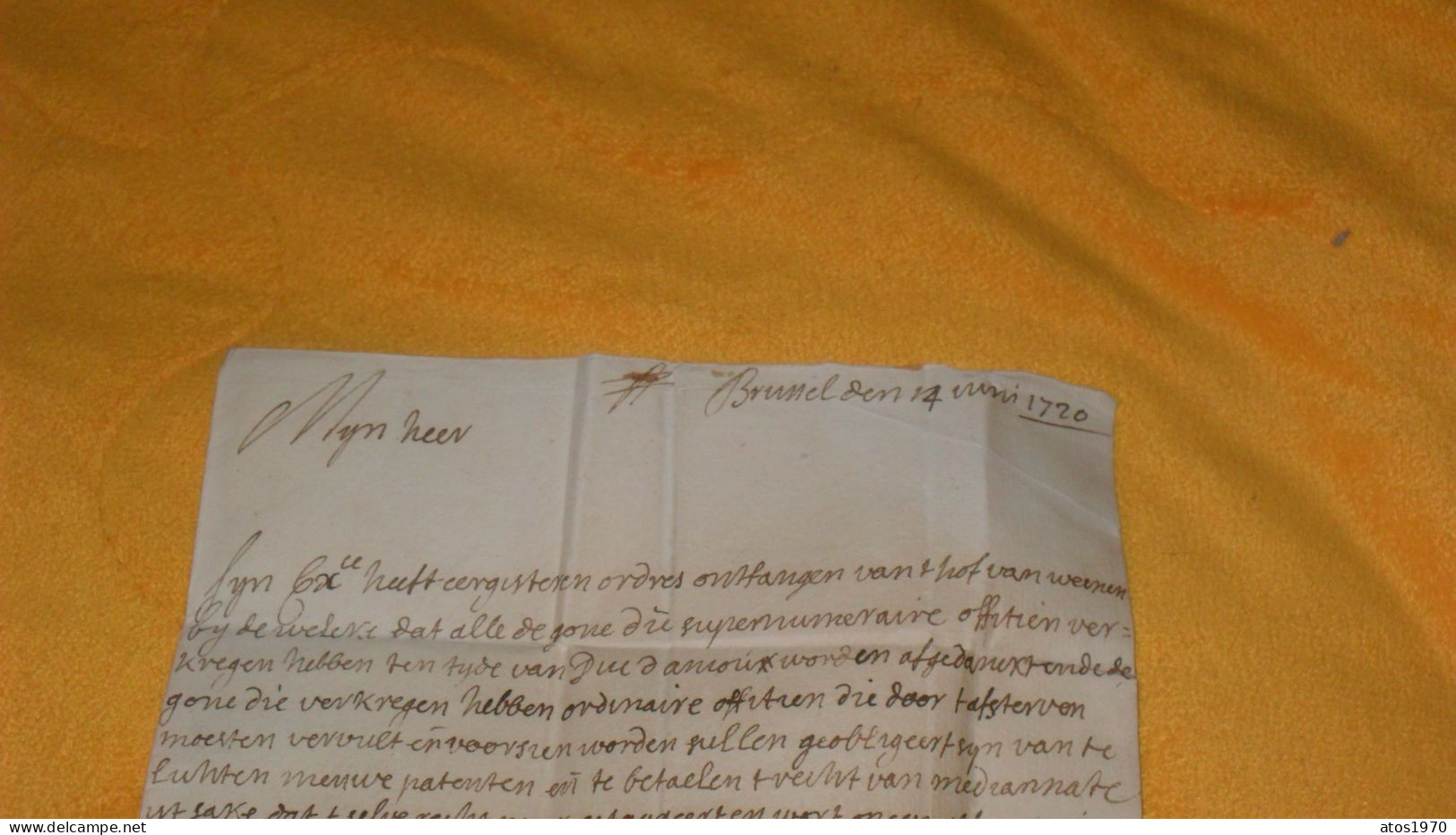 LETTRE ANCIENNE DE 1720../. DEPART BRUSSEL POUR AUDENAERDE BELGIQUE...+ TAXE 2 MANUSCRITE ?.. - 1714-1794 (Paises Bajos Austriacos)