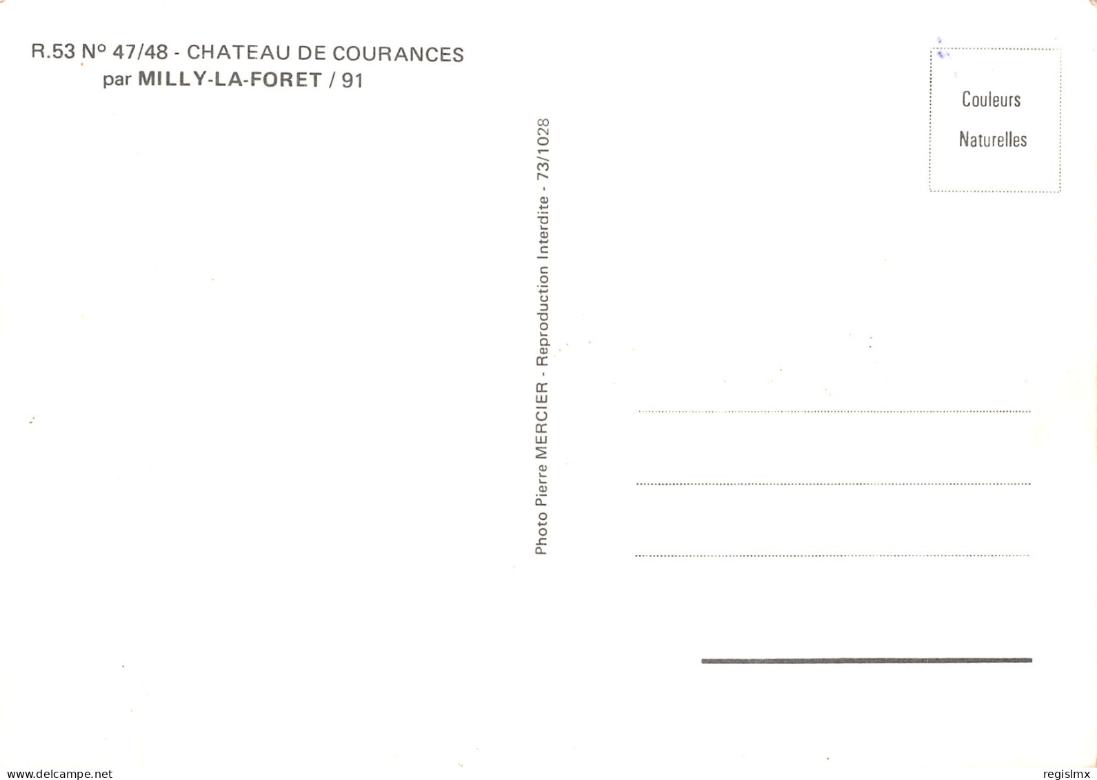 91-MILLY LA FORET-CHATEAU DE COURANCES-N°2885-A/0063 - Milly La Foret