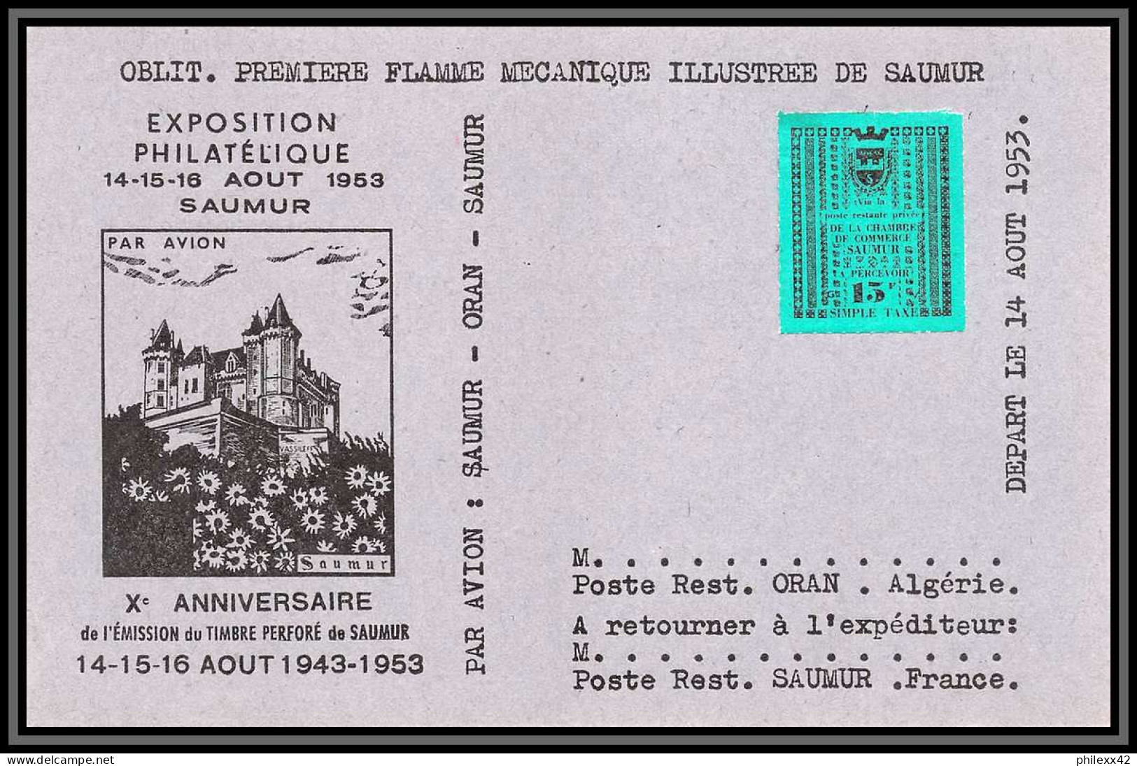 85562/ Maury N°4/6 Grève De Saumur 1953 Vert Foncé Sur 3 Cartes - Sonstige & Ohne Zuordnung