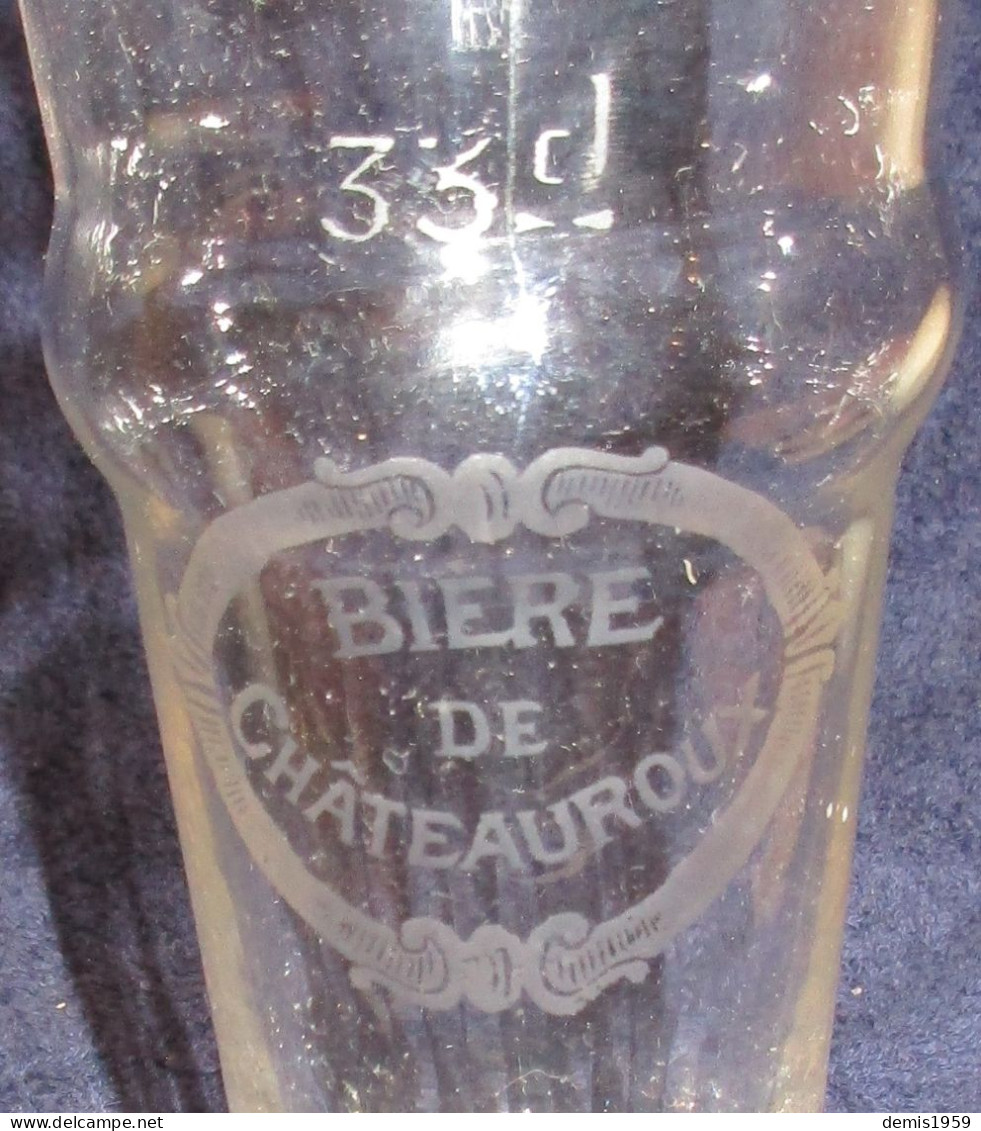 36 - BIERE De CHATEAUROUX '36) VERRE De 33 CL En TRES BON ETAT MAGNIFIQUE - Verre & Cristal