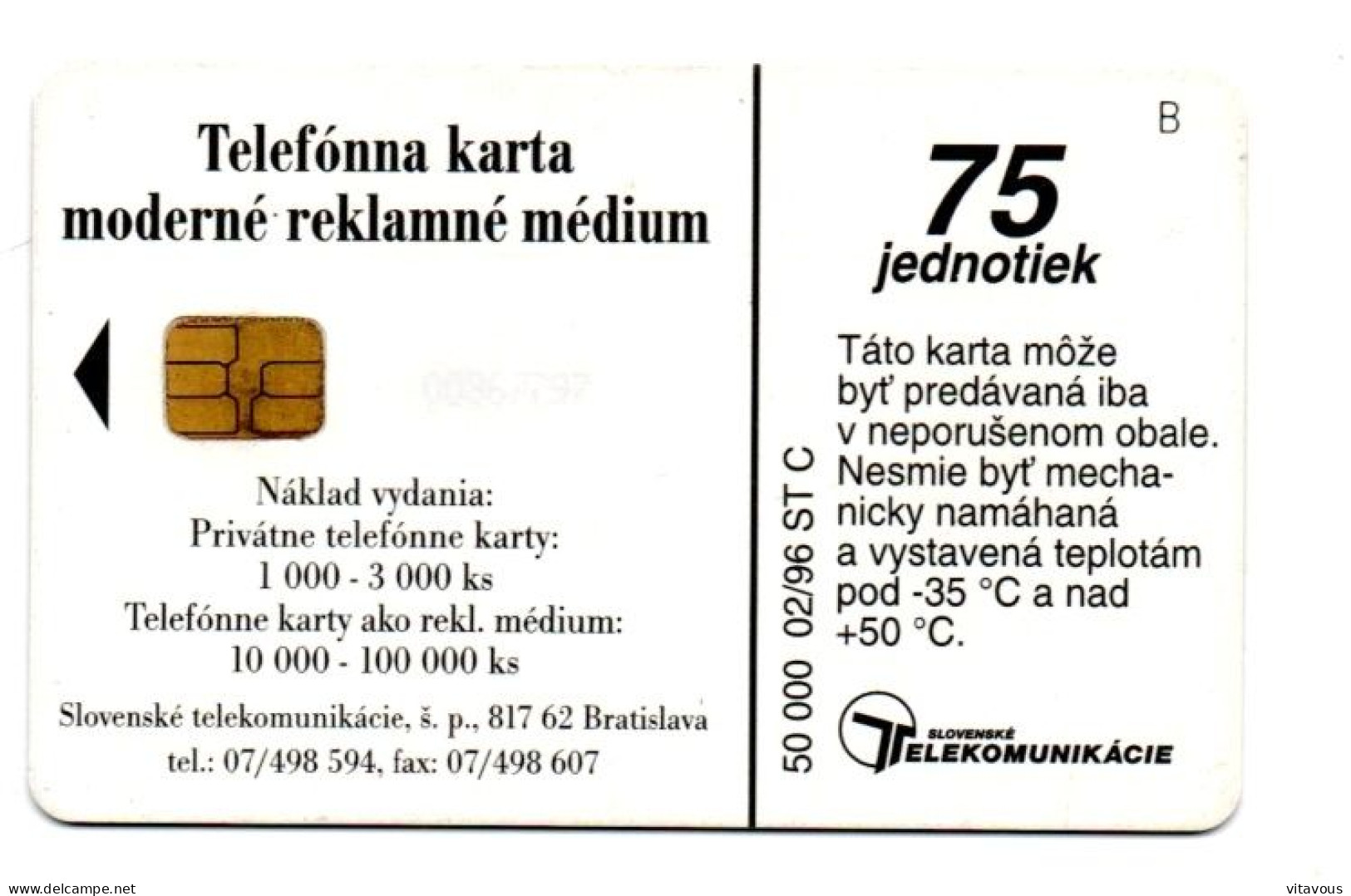 Chèvre Bouc Animal Télécarte Puce  Slovaquie  Phonecard (salon 642) - Slovakia