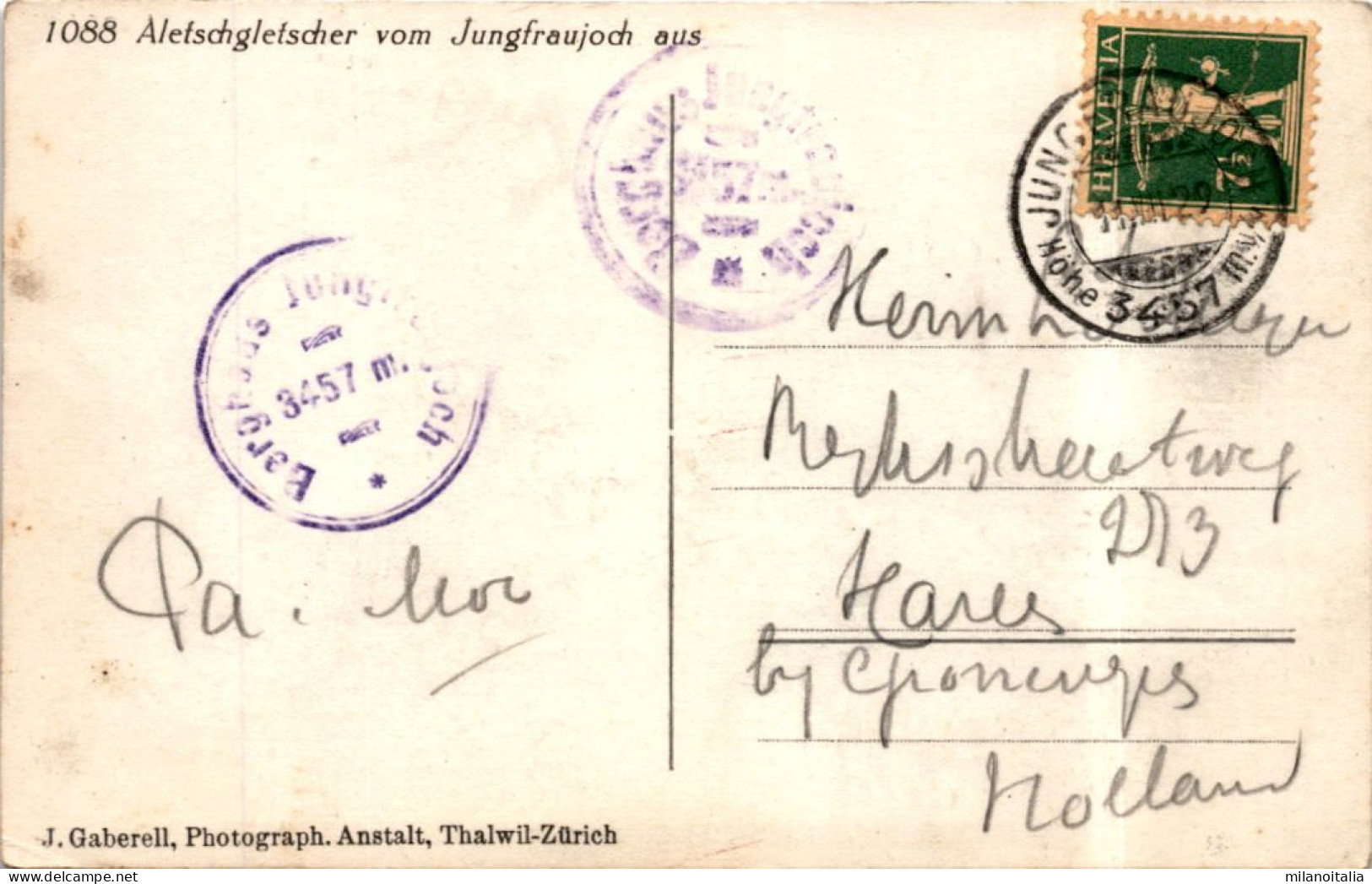 Aletschgletscher Vom Jungfraujoch Aus (1088) * 11. 7. 1929 - Riederalp