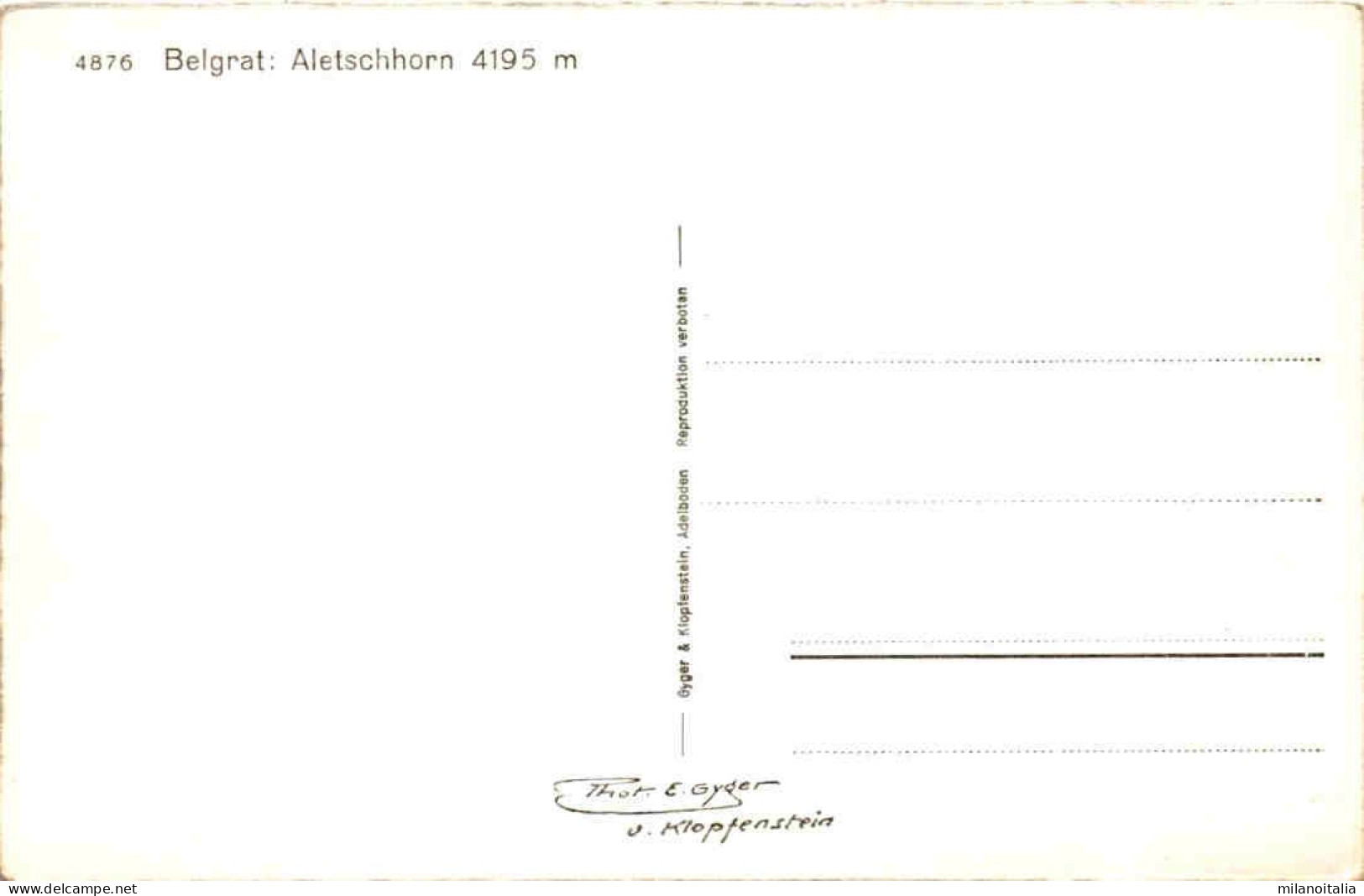 Belgrat: Aletschhorn 4195 M (4876) - Riederalp