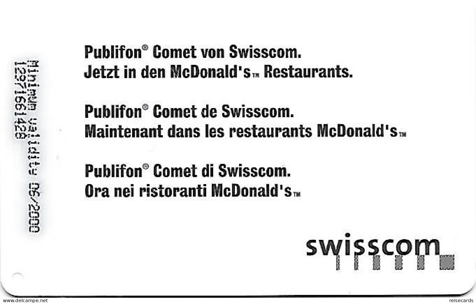 Switzerland: 1997 McDonald's - Pubblicitari