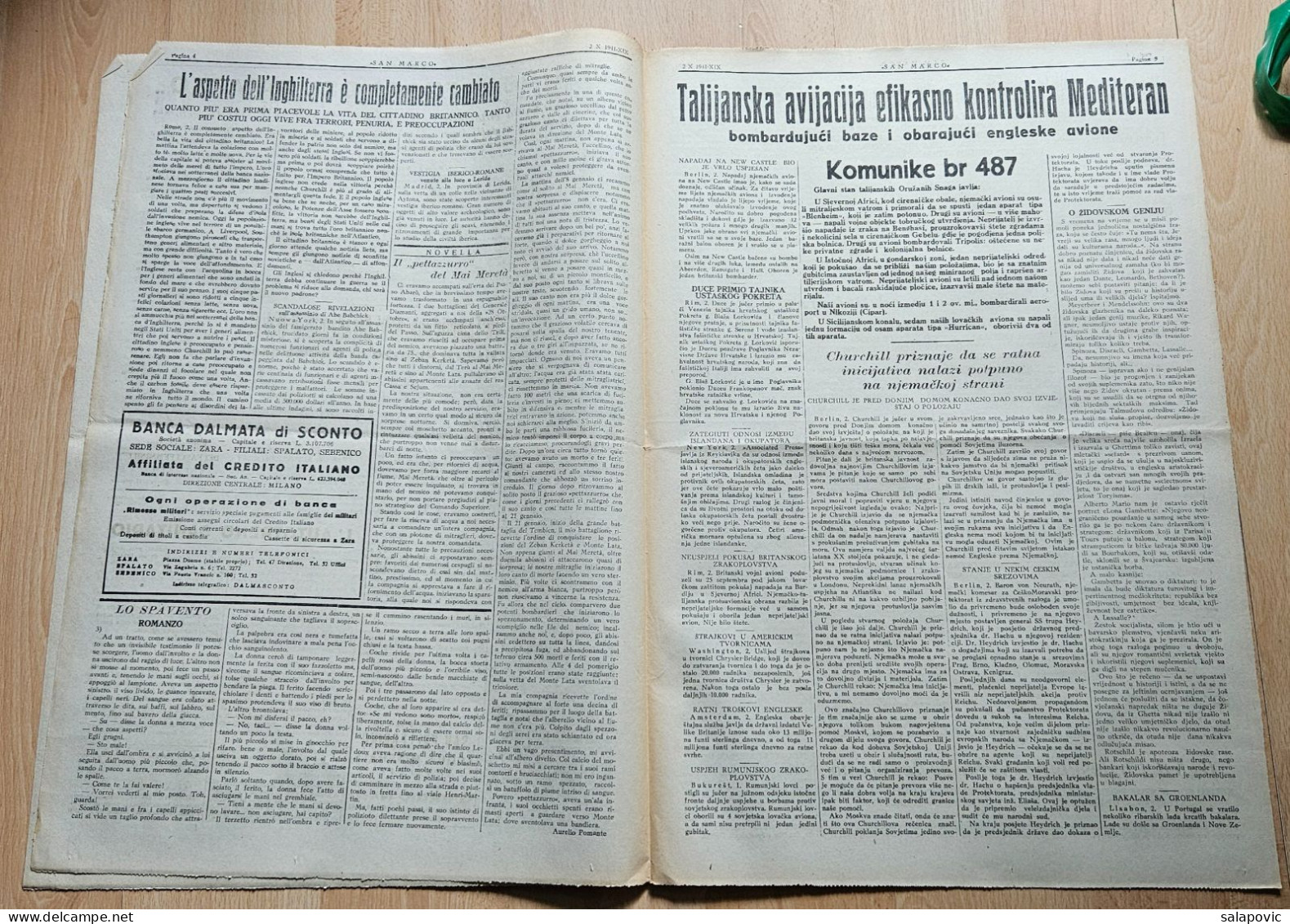 San Marco! 131/1941  Edizione Di Spalato Newspaper Italian Occupation Of Split - Otros & Sin Clasificación