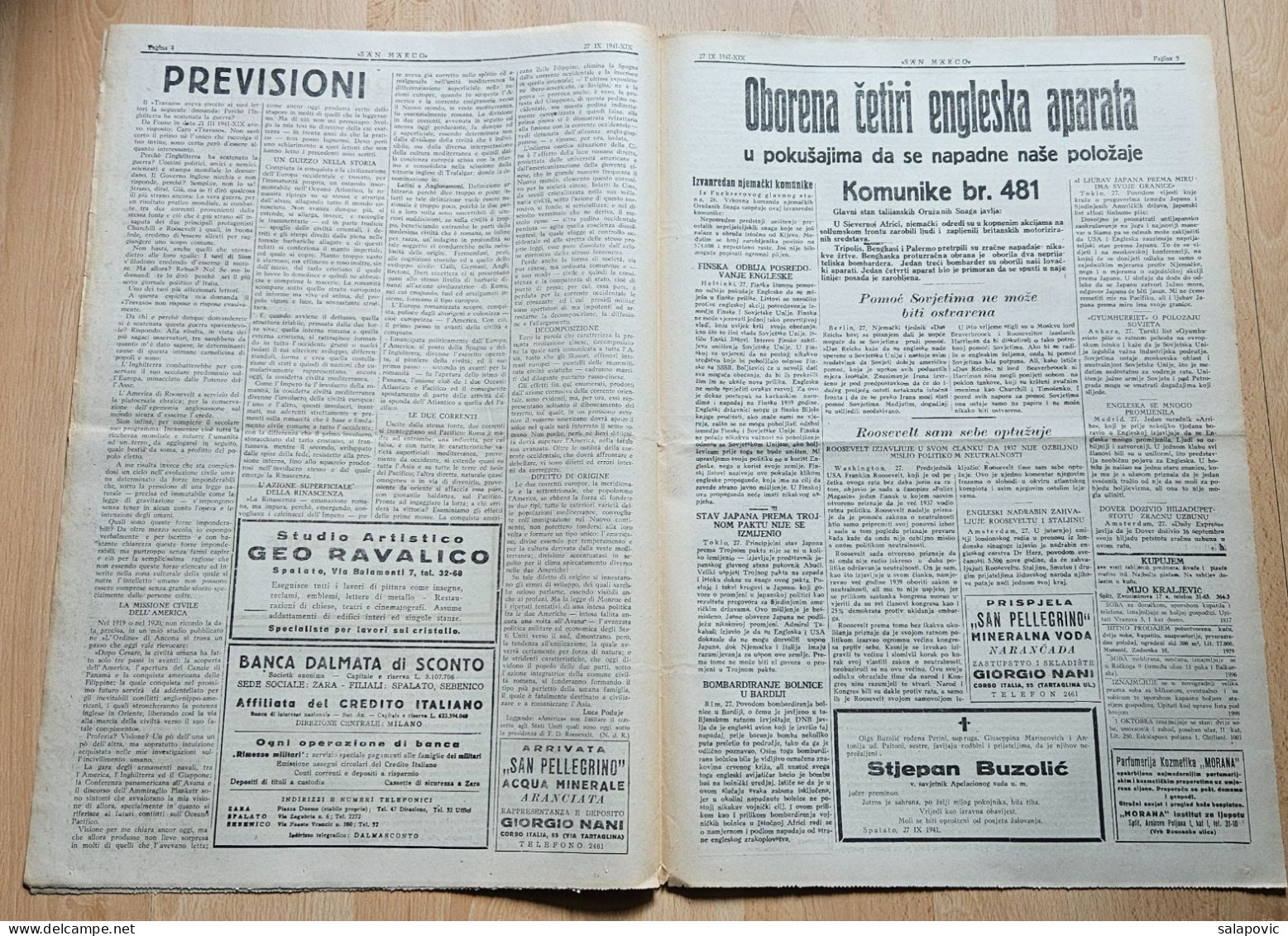 San Marco! 127/1941  Edizione Di Spalato Newspaper Italian Occupation Of Split - Altri & Non Classificati