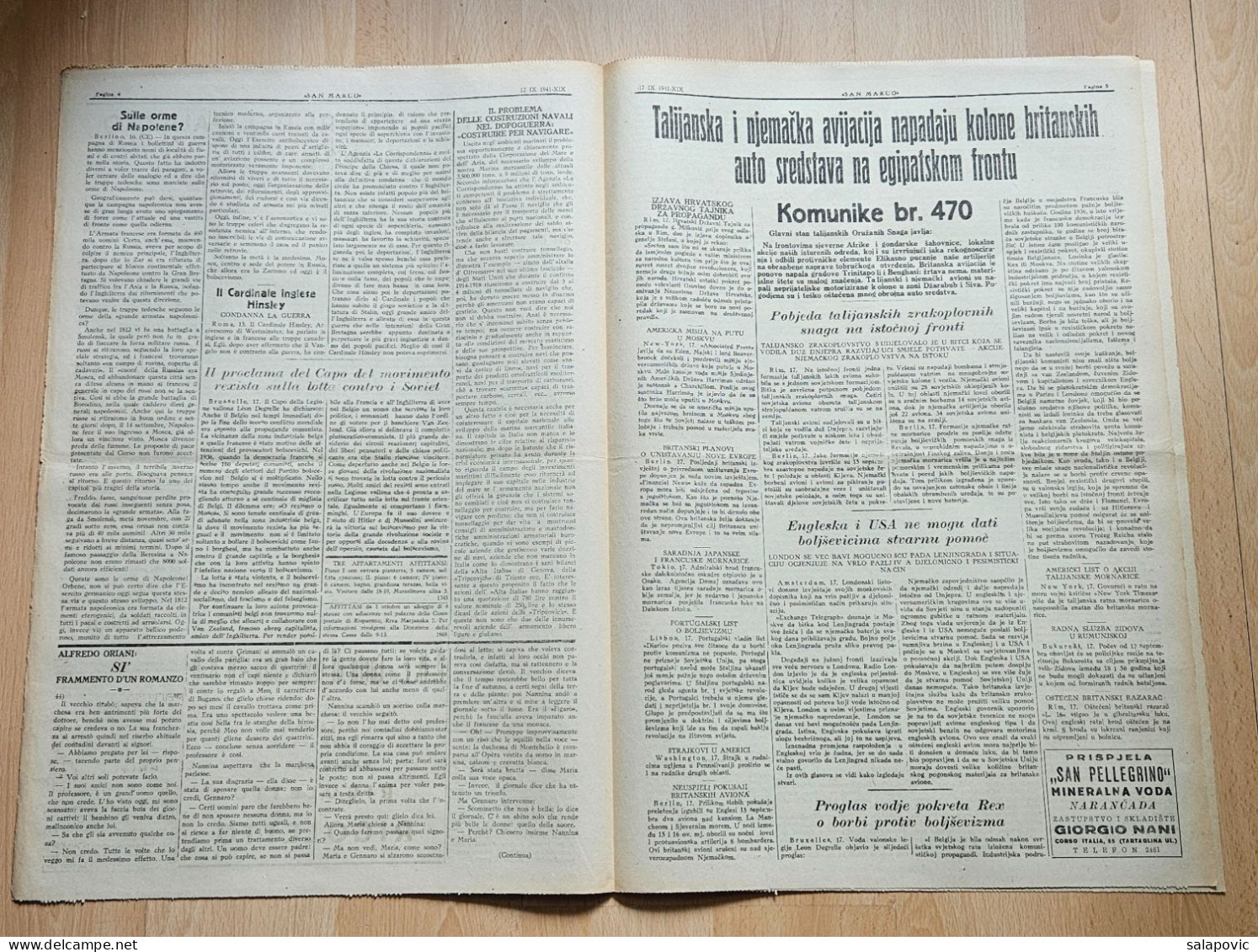 San Marco! 118/1941  Edizione Di Spalato Newspaper Italian Occupation Of Split - Andere & Zonder Classificatie