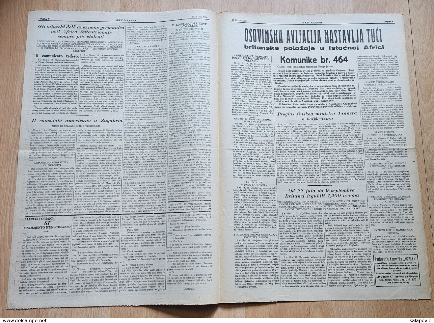 San Marco! 113/1941  Edizione Di Spalato Newspaper Italian Occupation Of Split - Autres & Non Classés