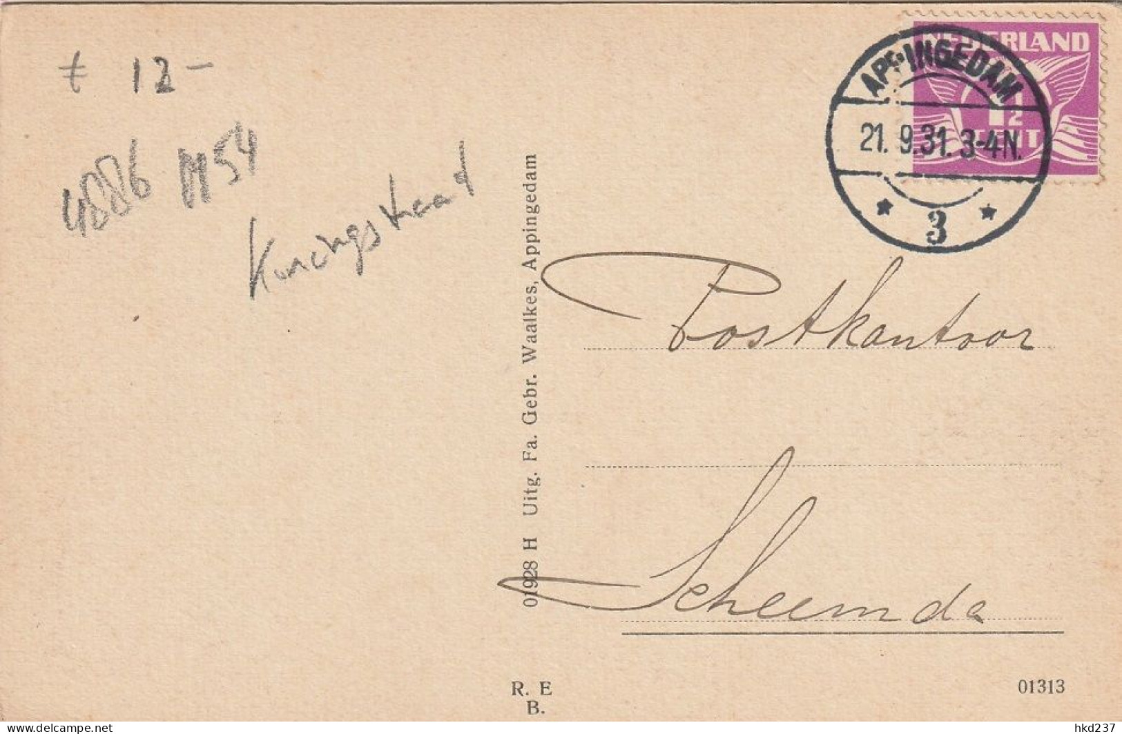 Appingedam Postkantoor Levendig Oude Vrachtwagen # 1931    4886 - Appingedam