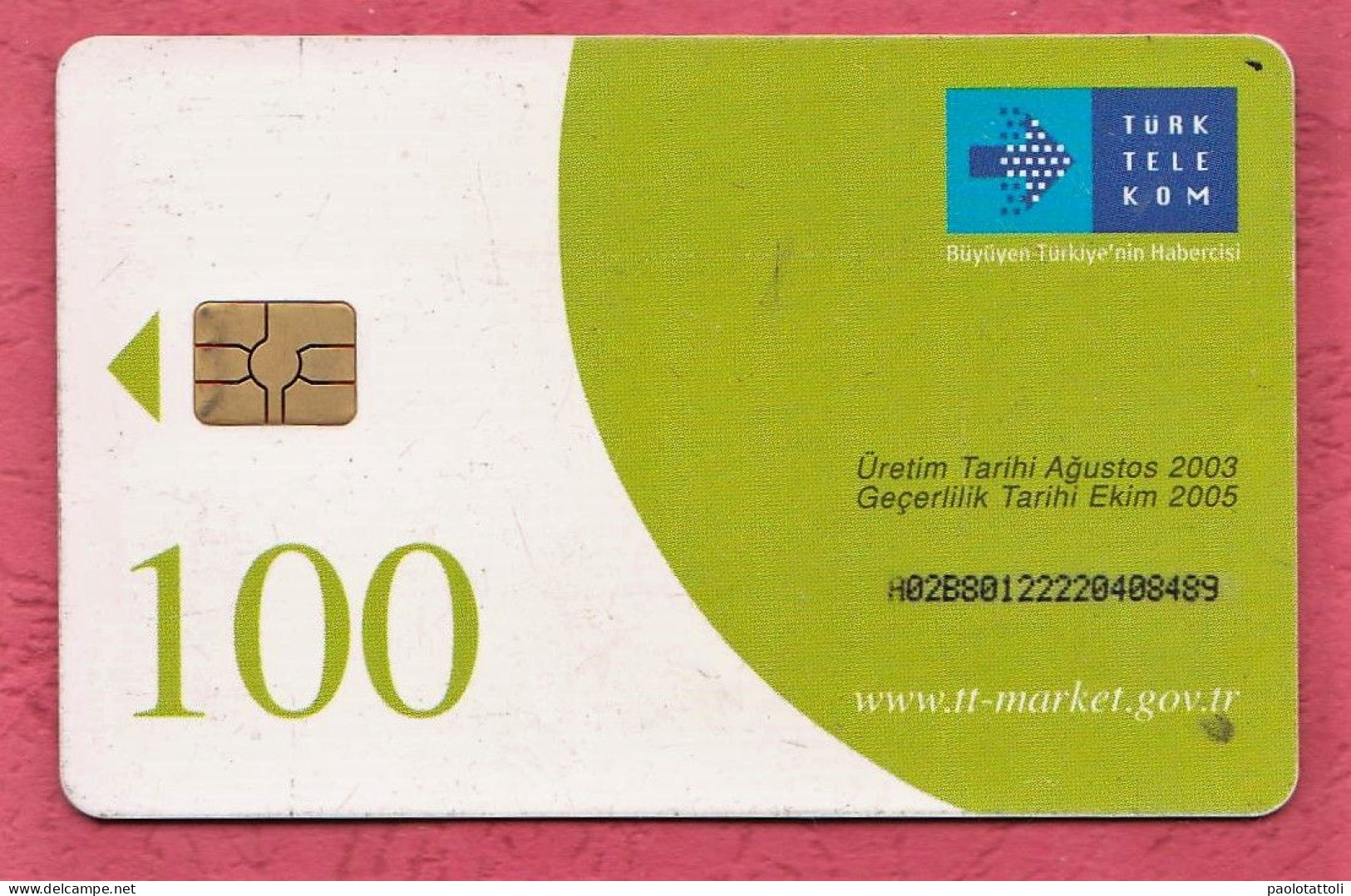 Turkey- Turktelekom- Flower Of Turkey- Phone Card Used By 100 Units Exp. 2005- - Turquie