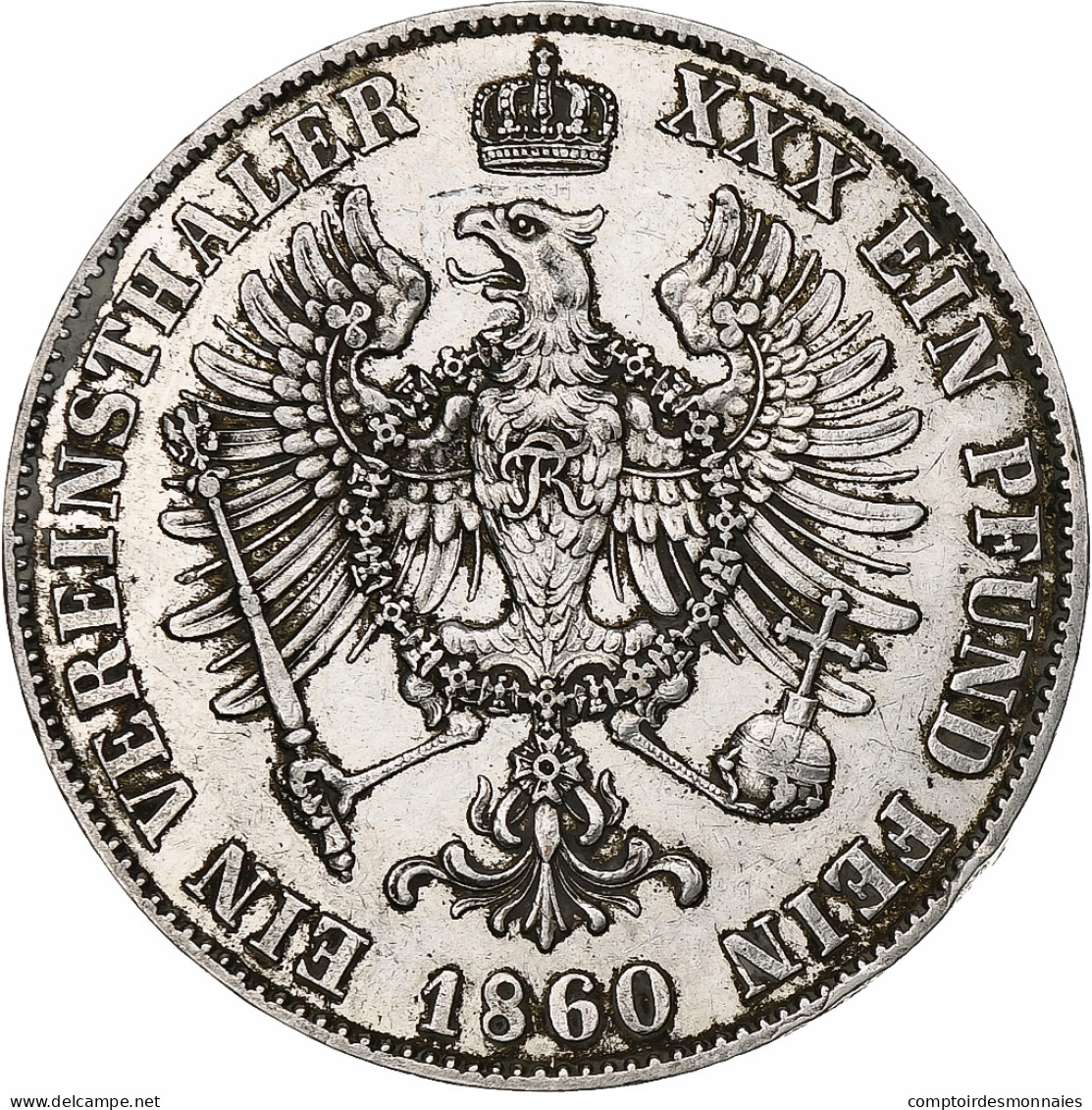 Monnaie, Etats Allemands, PRUSSIA, Friedrich Wilhelm IV, Thaler, 1860, Berlin - Taler Et Doppeltaler