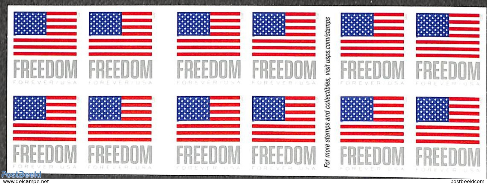 United States Of America 2023 Flag, Freedom Booklet  (with P111), Mint NH, Stamp Booklets - Ongebruikt