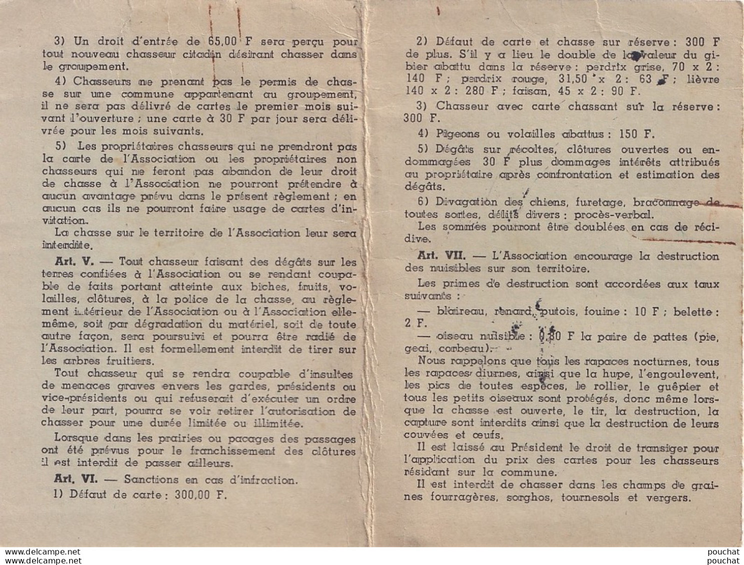  CHASSE - CARTE DE SOCIETAIRE -  1972 - 1973 - LA CROIX BLANCHE - BIAS - PUJOLS - ST. ANTOINE - ETC...  - ( 2 SCANS ) - Cartes De Membre
