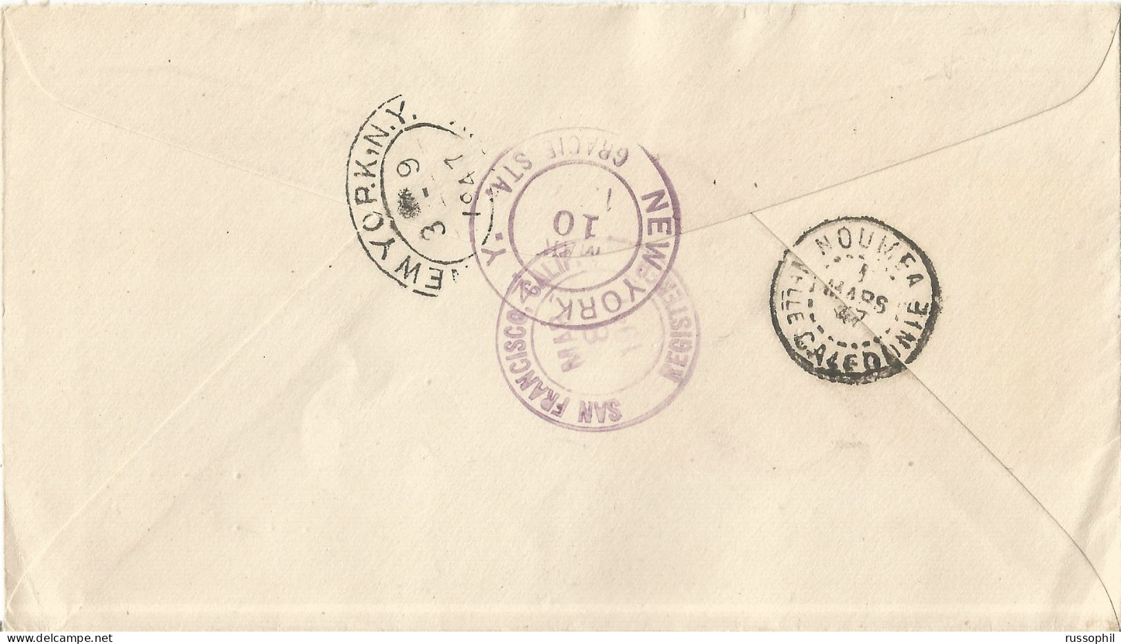 WALLIS AND FUTUNA - 60 FR FRANKING "FROM CHAD TO THE RHINE RIVER" ISSUE ON REGISTERED COVER TO THE USA - 1946 - Cartas & Documentos