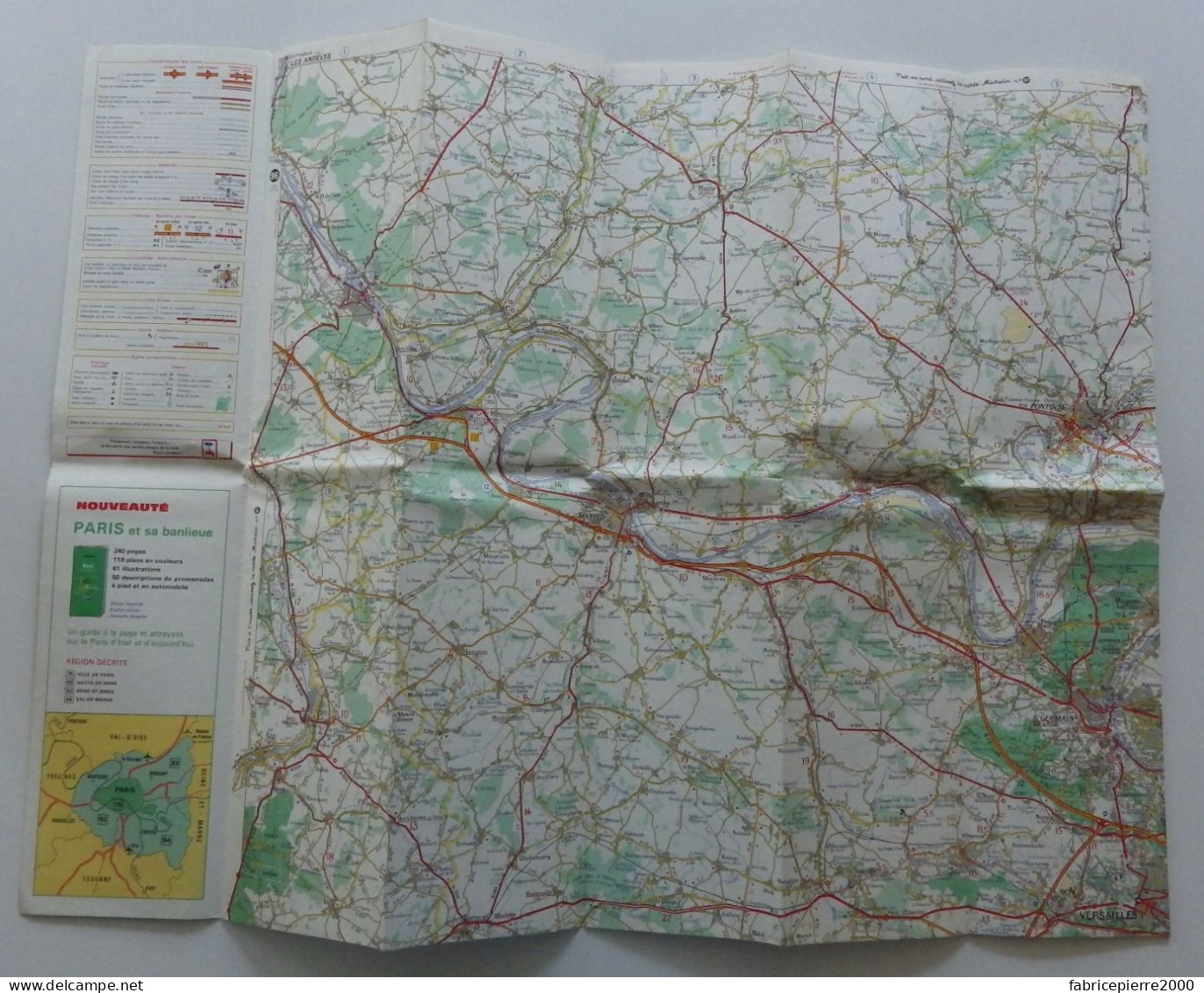MICHELIN Carte Routière N°96 - Environs De Paris 17e édition 1973 EXCELLENT ETAT - Wegenkaarten