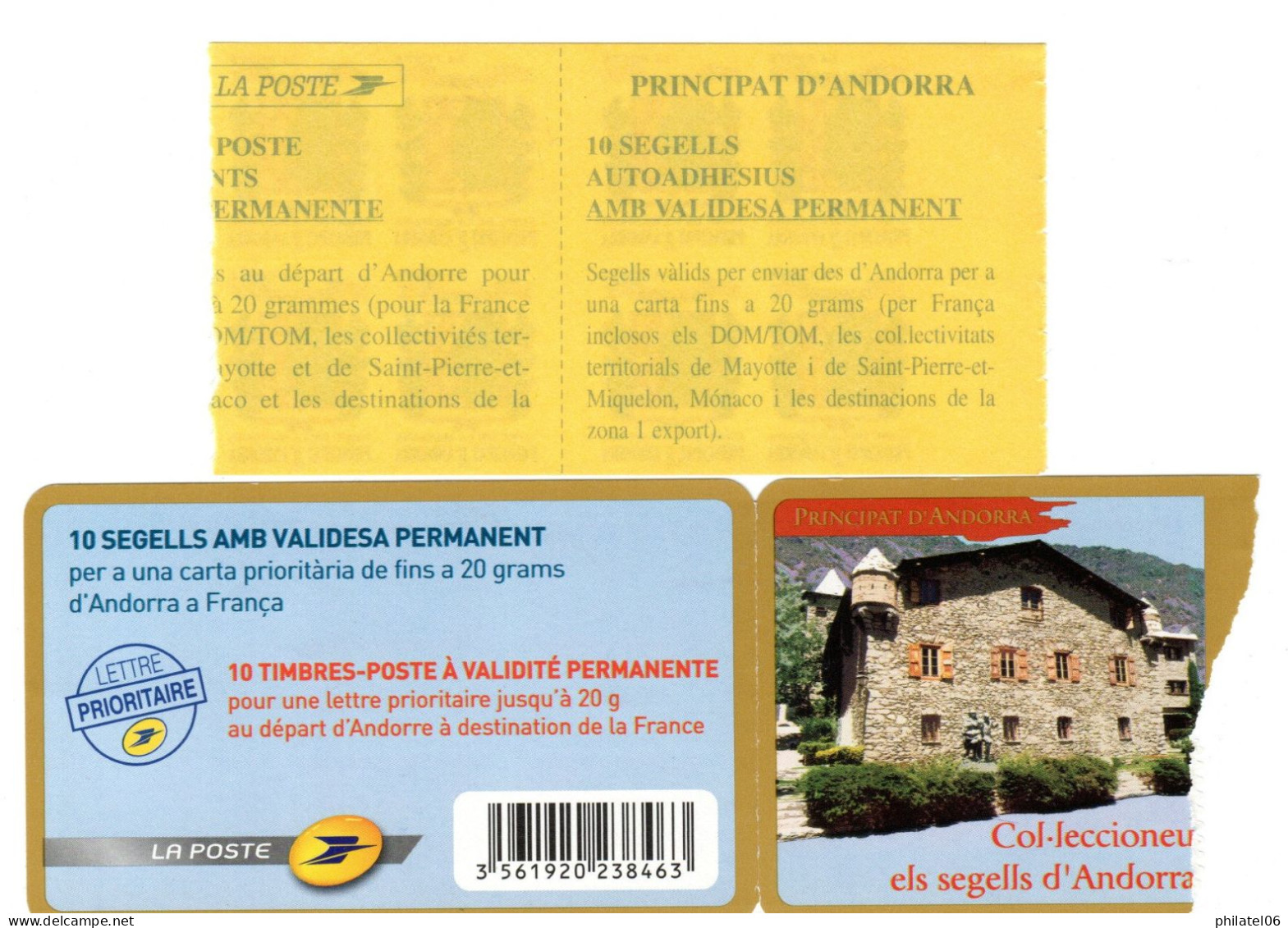 ANDORRE 80 TIMBRES POUR AFFRANCHIR A VALIDITE PERMANENTE VENDUS AU TIERS DE LA FACIALE - Booklets