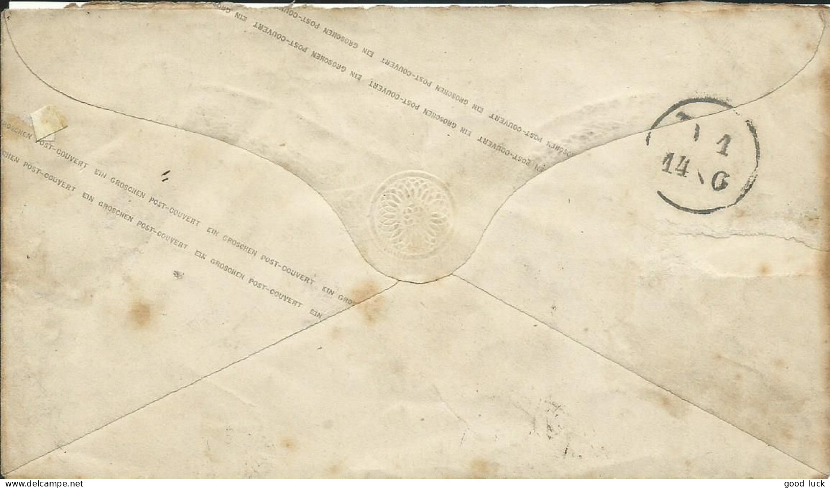 ALLEMAGNE LETTRE 1M WIESBADEN POUR NENDAZ ( SUISSE )  DE 1871 LETTRE COVER - Enteros Postales