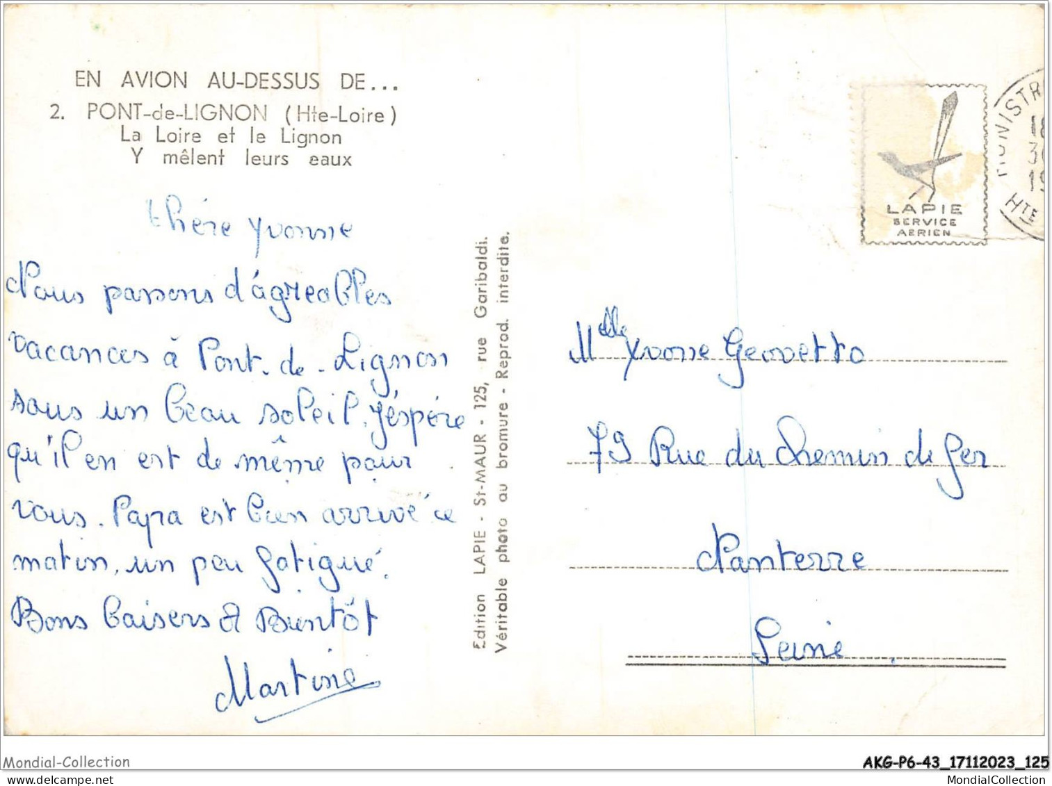 AKGP6-0576-43 - AU DESSUS DE PONT-DE-LIGNON - La Loire Et Le Lignon Y Melent Leurs Eaux - Monistrol Sur Loire
