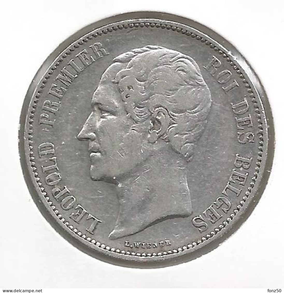 LEOPOLD I * 5 Frank 1850  Blootshoofds * Z.Fraai / Prachtig * Nr 12996 - 5 Frank