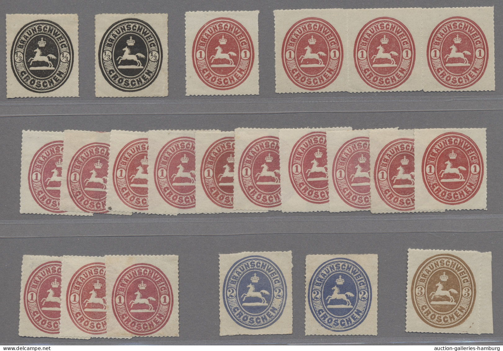 Braunschweig - Marken Und Briefe: 1865, Wappen Im Senkrechten Oval, Ungebrauchte - Brunswick