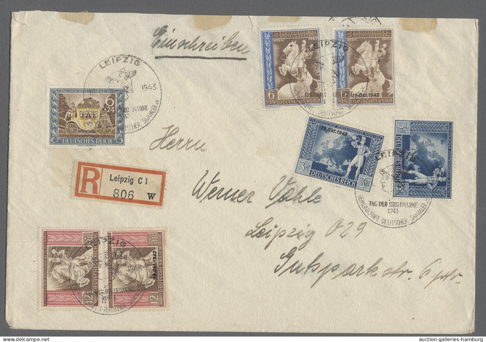 Liquidationsposten: Deutsches Reich - 3. Reich - 1943, Tag Der Briefmarke, Ausge - Boites A Timbres